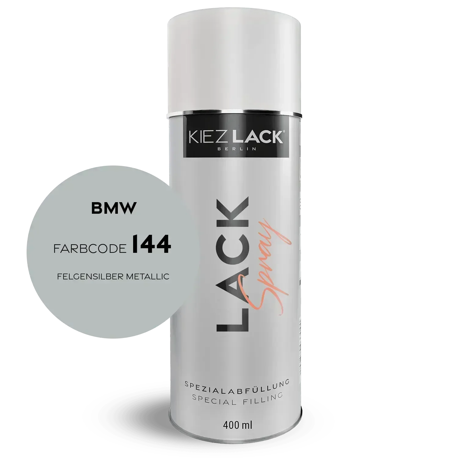 Kiezlack Lackspray Autolack Spraydose BMW 144 FELGENSILBER Metallic Lackspray