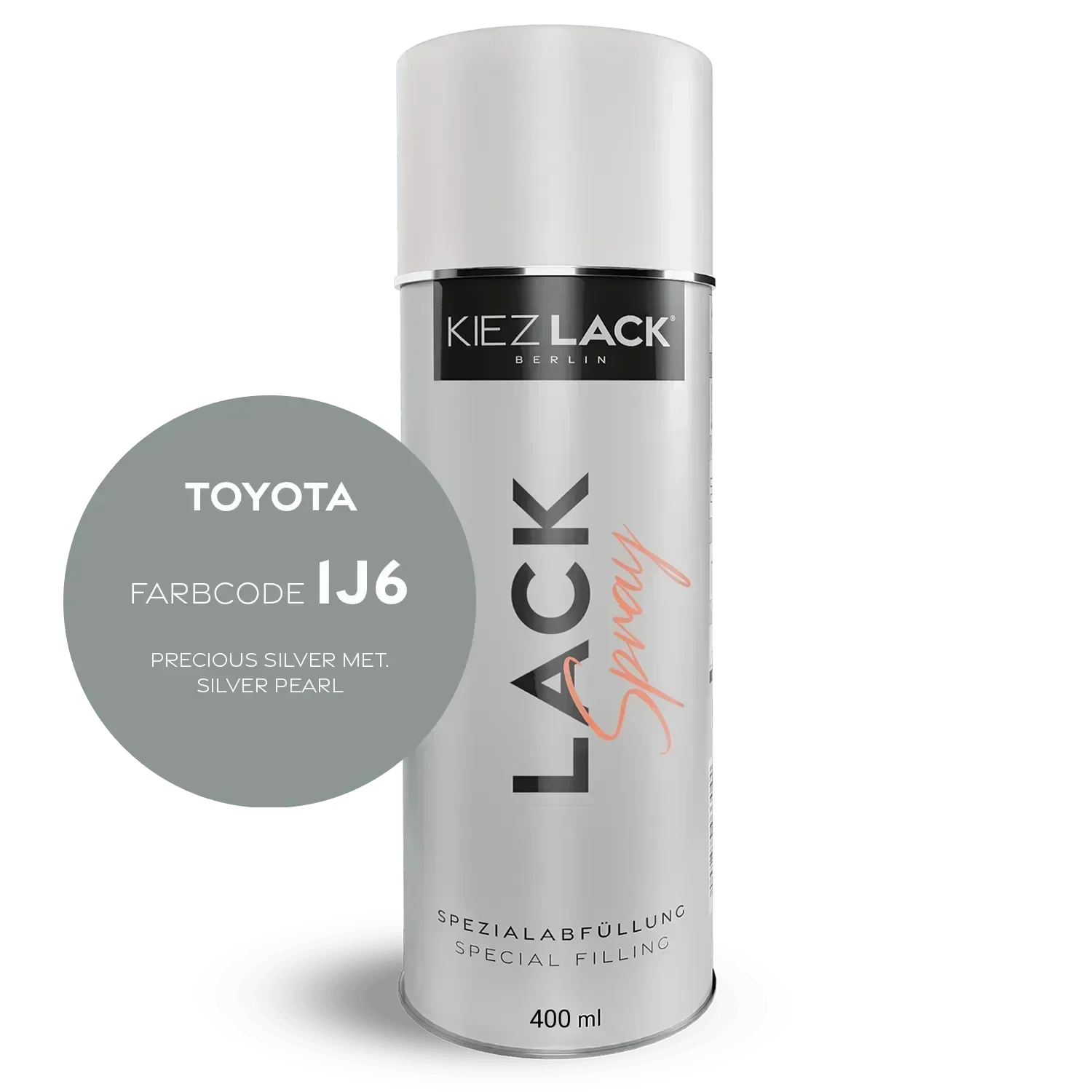 Kiezlack Autolack Spraydose Toyota 1J6 PRECIOUS SILVER MET.