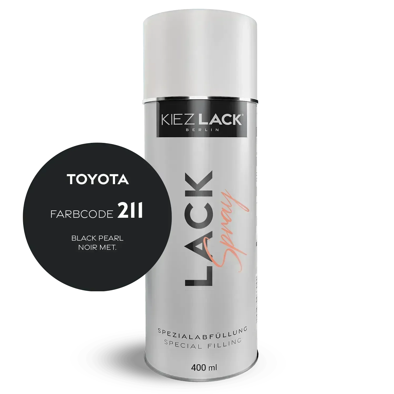 Kiezlack Autolack Spraydose Toyota 211 BLACK PEARL