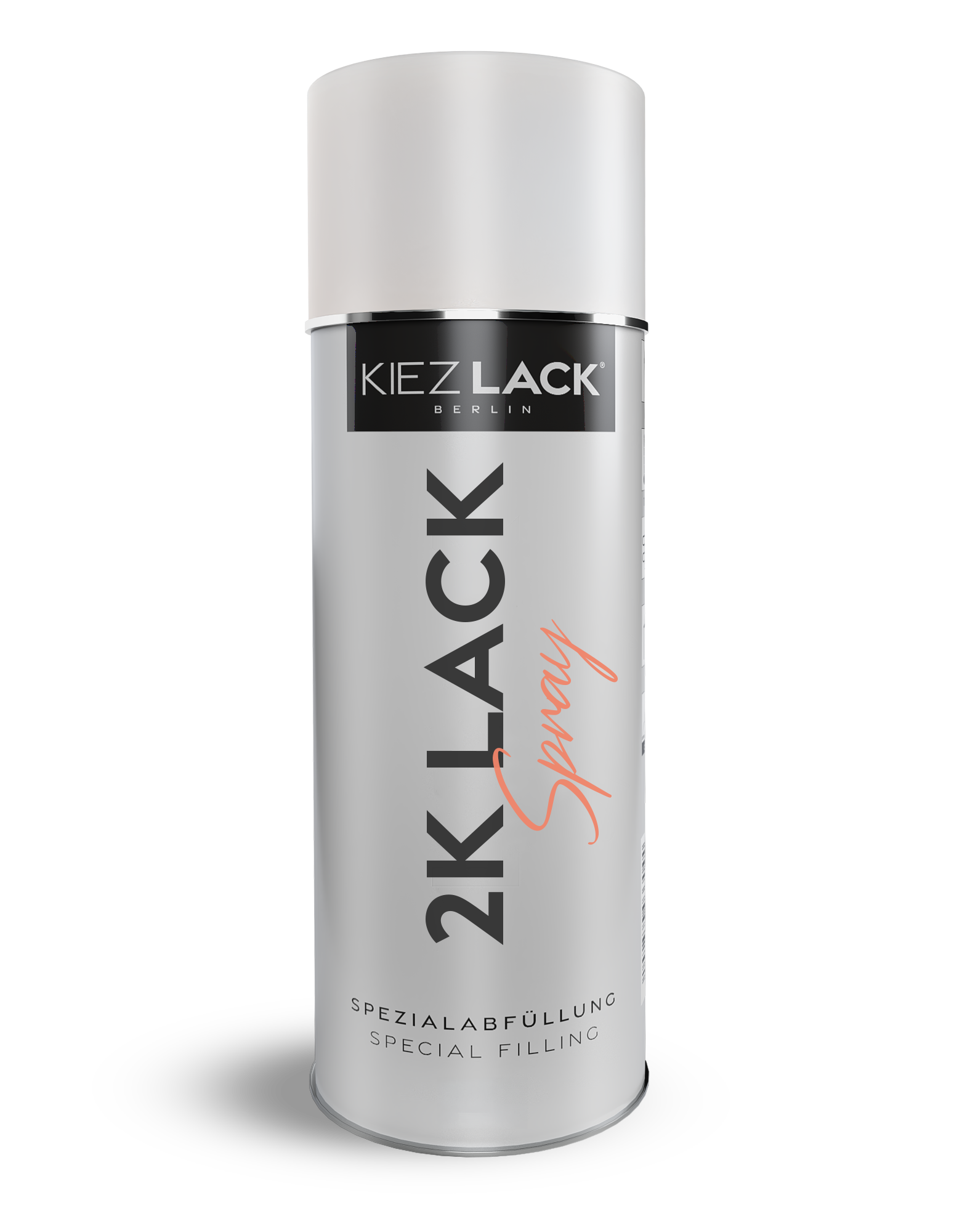 Kiezlack 2K Lackspray (mit Härter) Autolack Spraydose RAL 9016 VERKEHRSWEISS