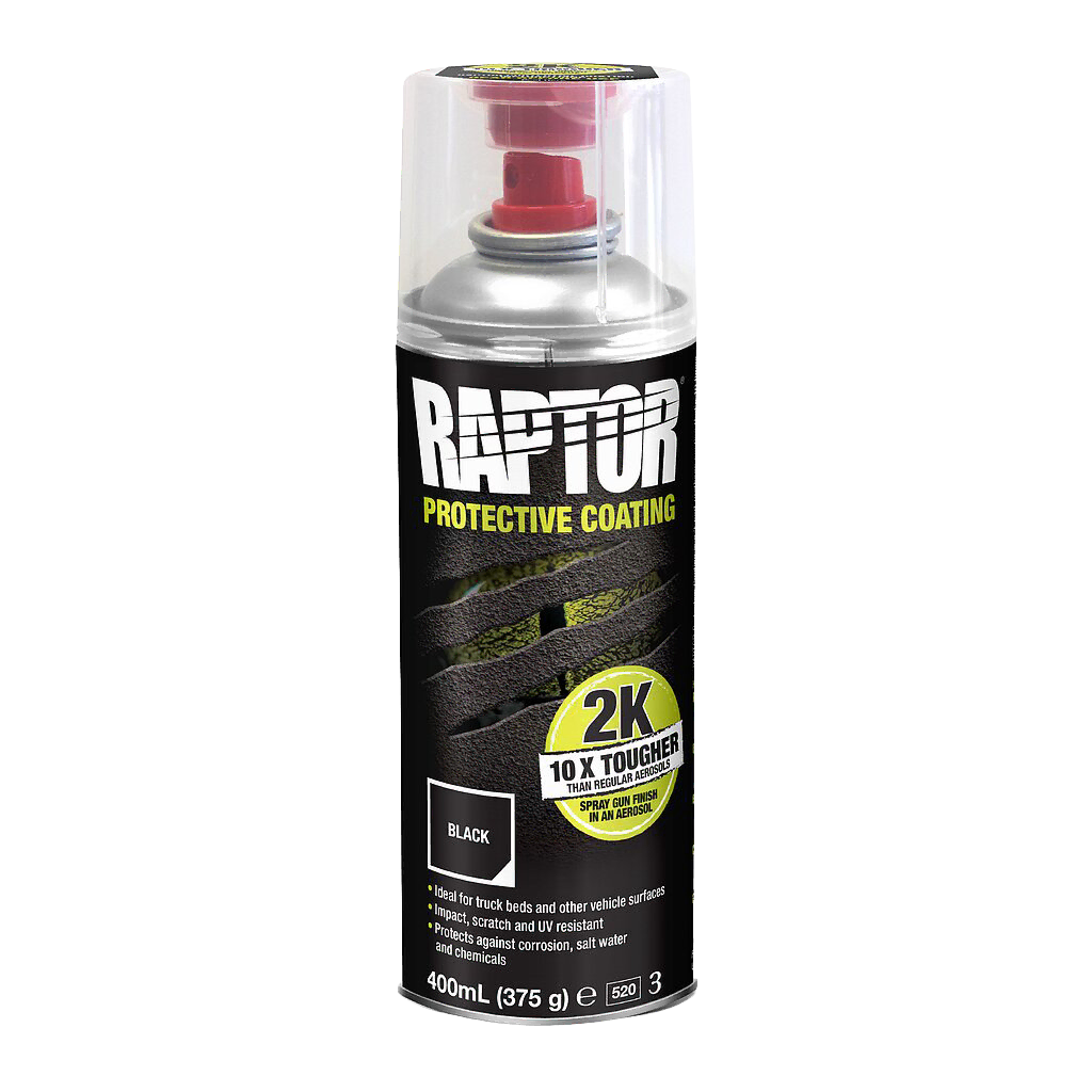 Kiezlack RAPTOR 2K Spraydose - 400 ml mit Härter Schwarz