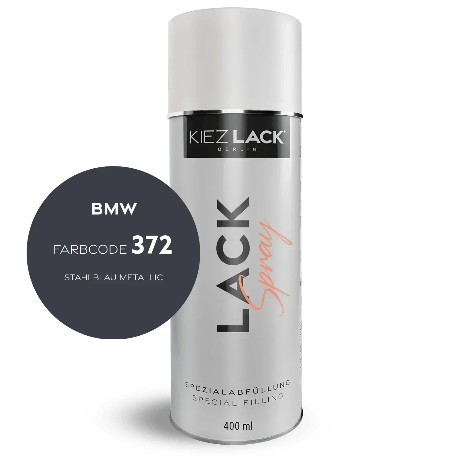 Kiezlack Lackspray Autolack Spraydose BMW 372 STAHLBLAU Metallic Lackspray