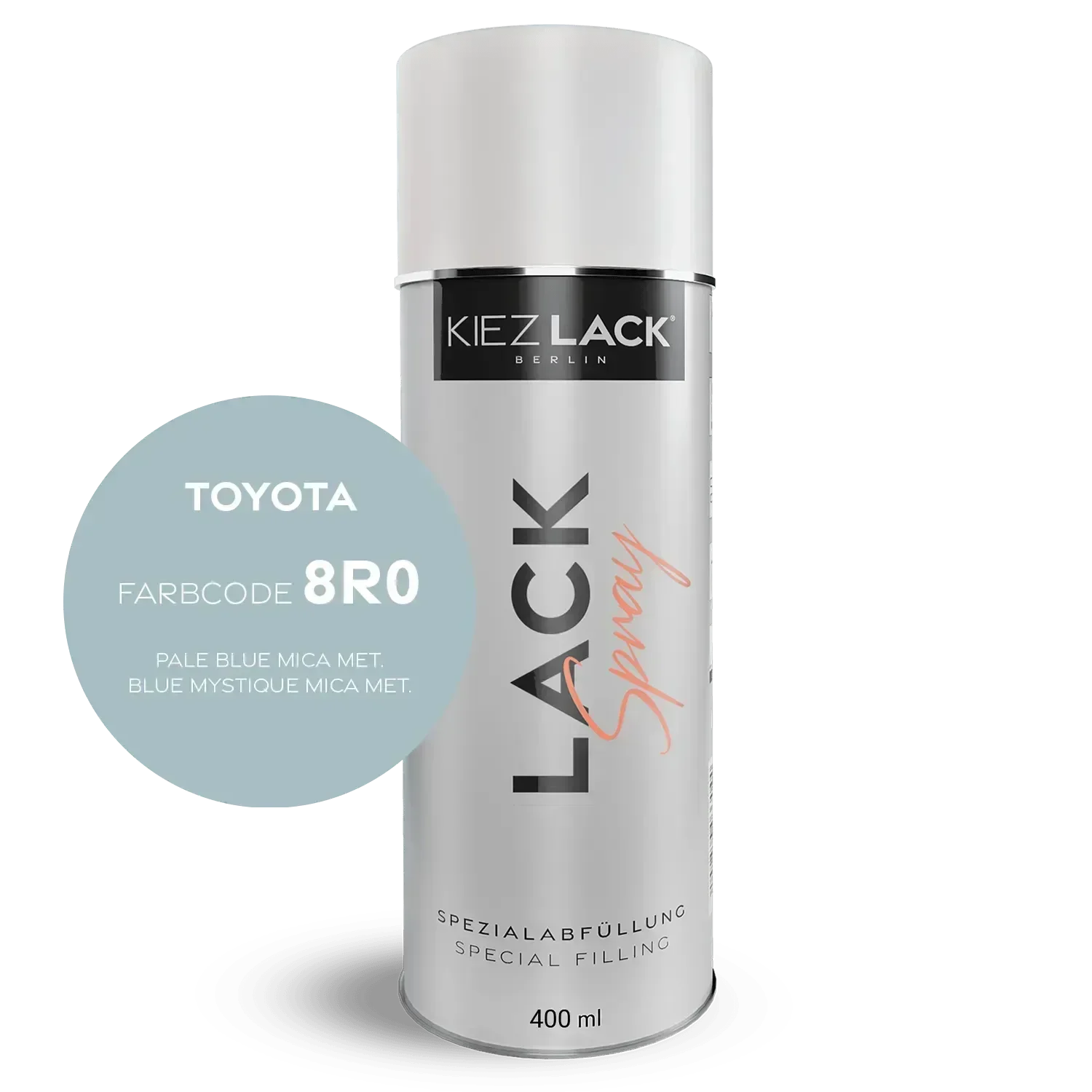 Kiezlack Autolack Spraydose Toyota 8R0 PALE BLUE MICA MET.