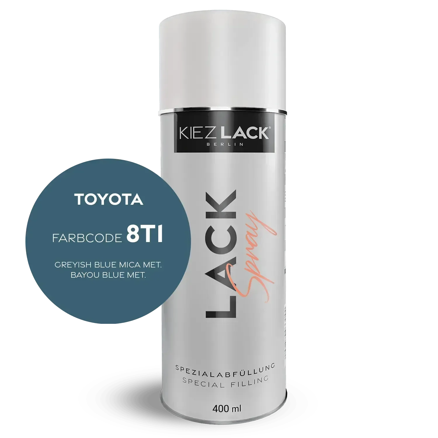 Kiezlack Autolack Spraydose Toyota 8T1 GREYISH BLUE MICA MET.