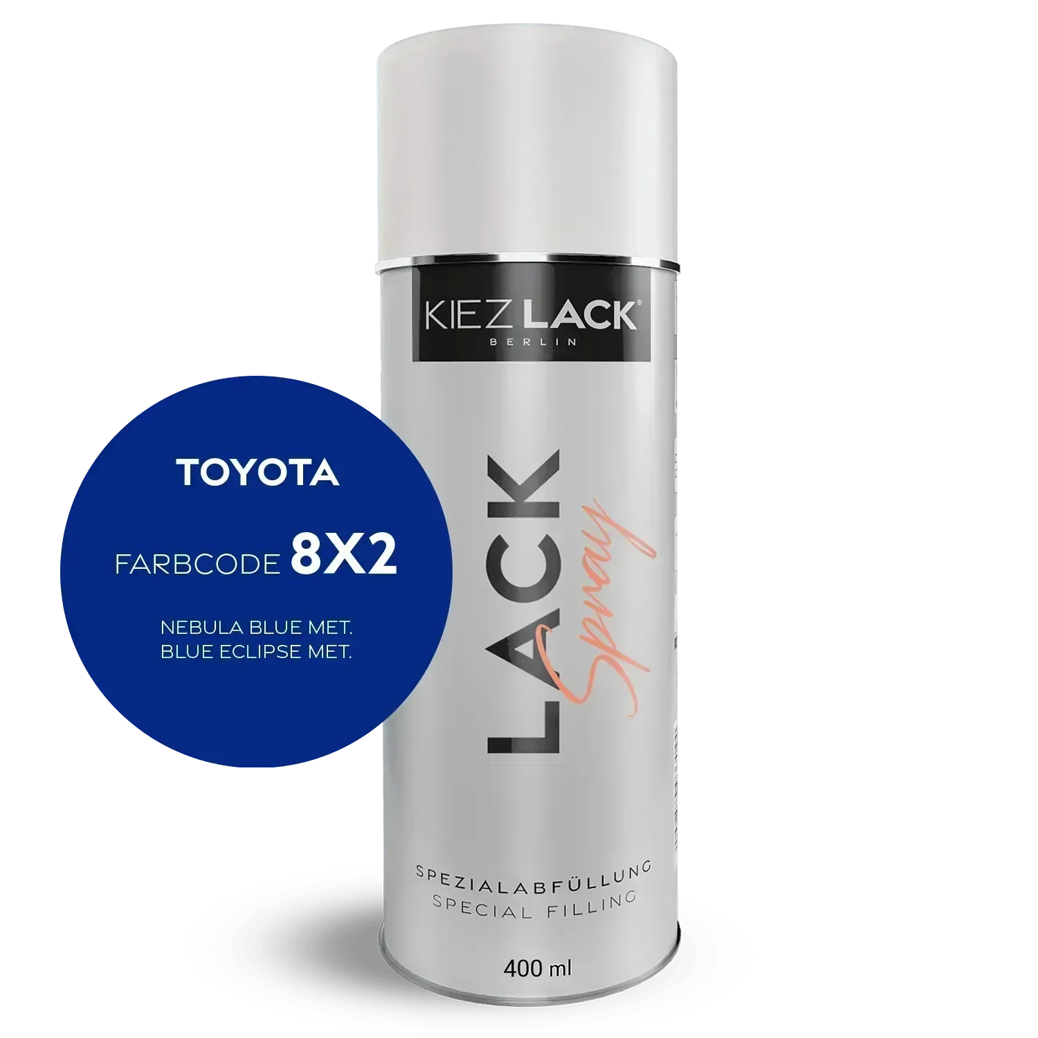 Kiezlack Autolack Spraydose Toyota 8X2 NEBULA BLUE MET.