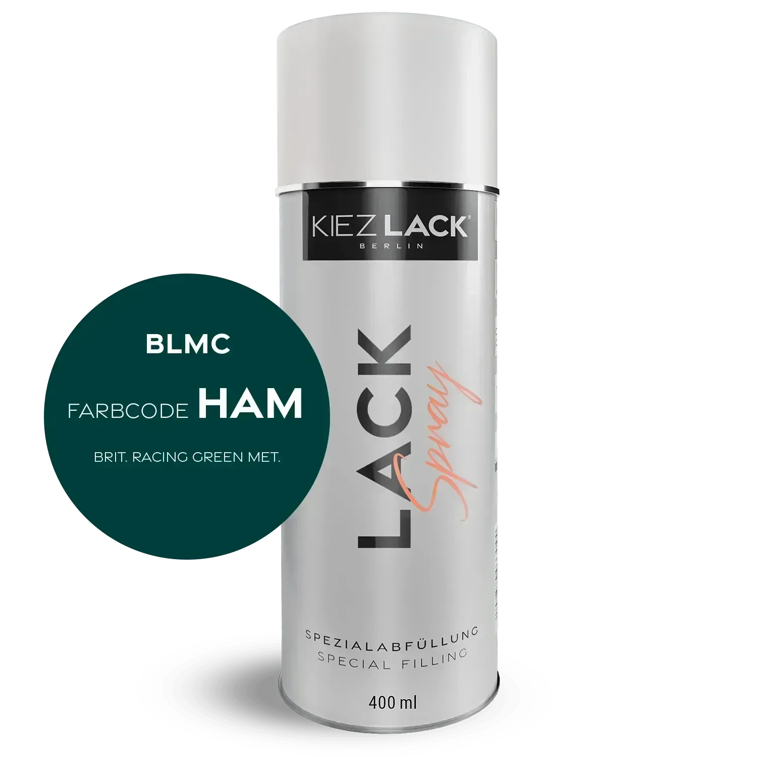 Kiezlack Lackspray Autolack Spraydose BLMC HAM BRIT. RACING GREEN MET. Lackspray