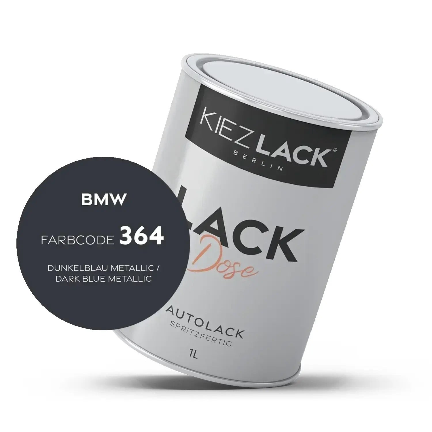 Kiezlack 1K Autolack Lackdose Basislack spritzfertig BMW 364 DUNKELBLAU Metallic