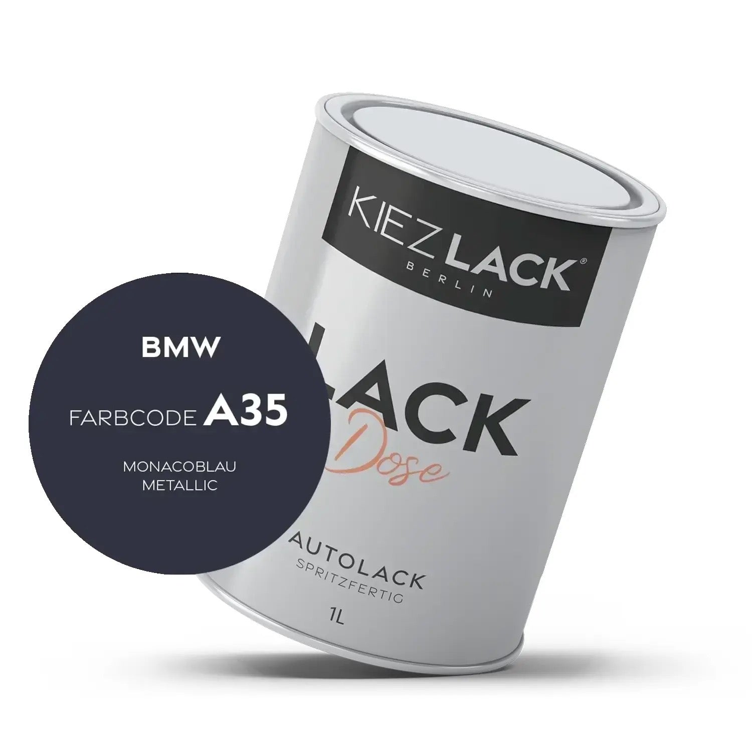 Kiezlack 1K Autolack Lackdose Basislack spritzfertig BMW A35 MONACOBLAU Metallic