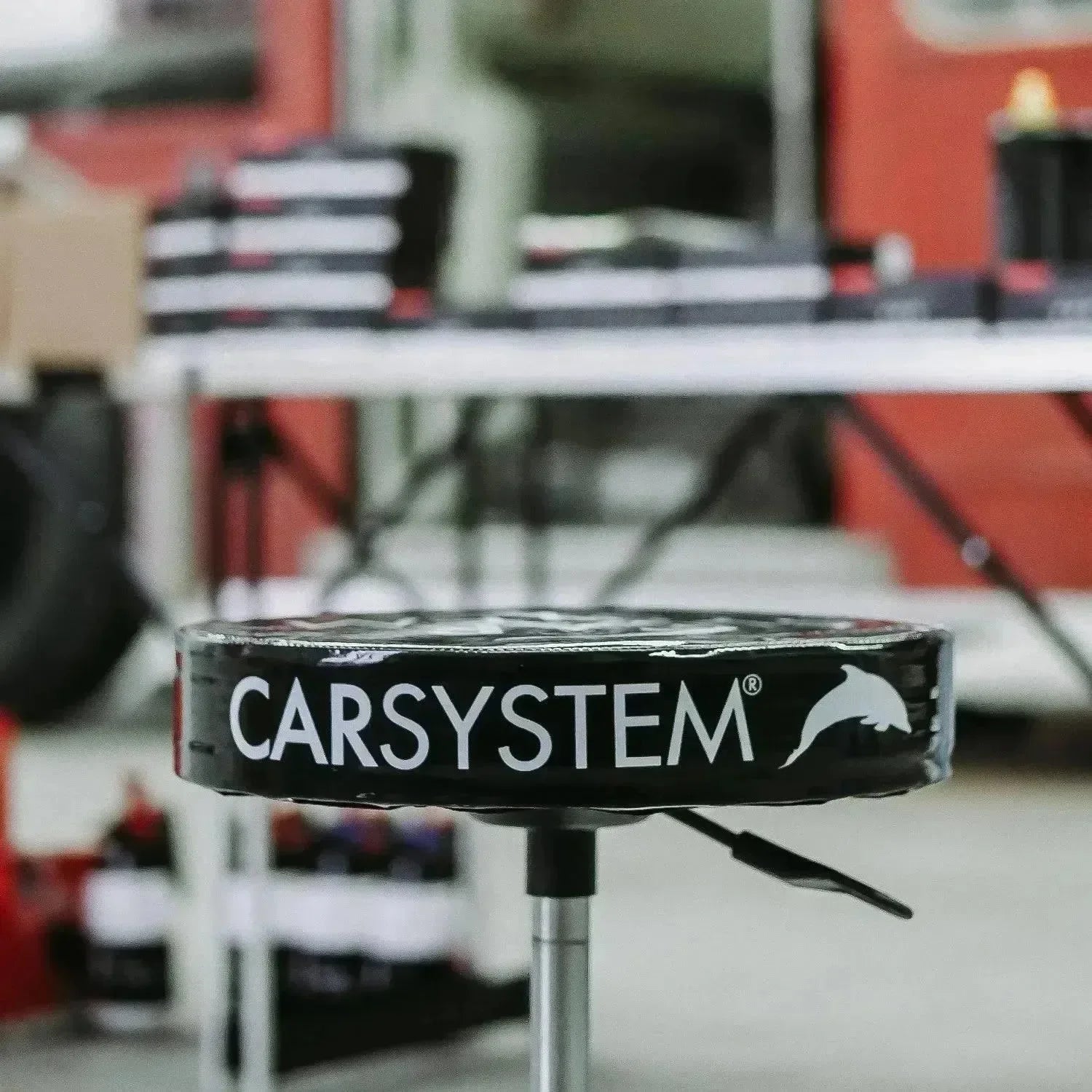 Carsystem Carsystem Sitzhocker schwarz Werkstatthocker mit Rädern
