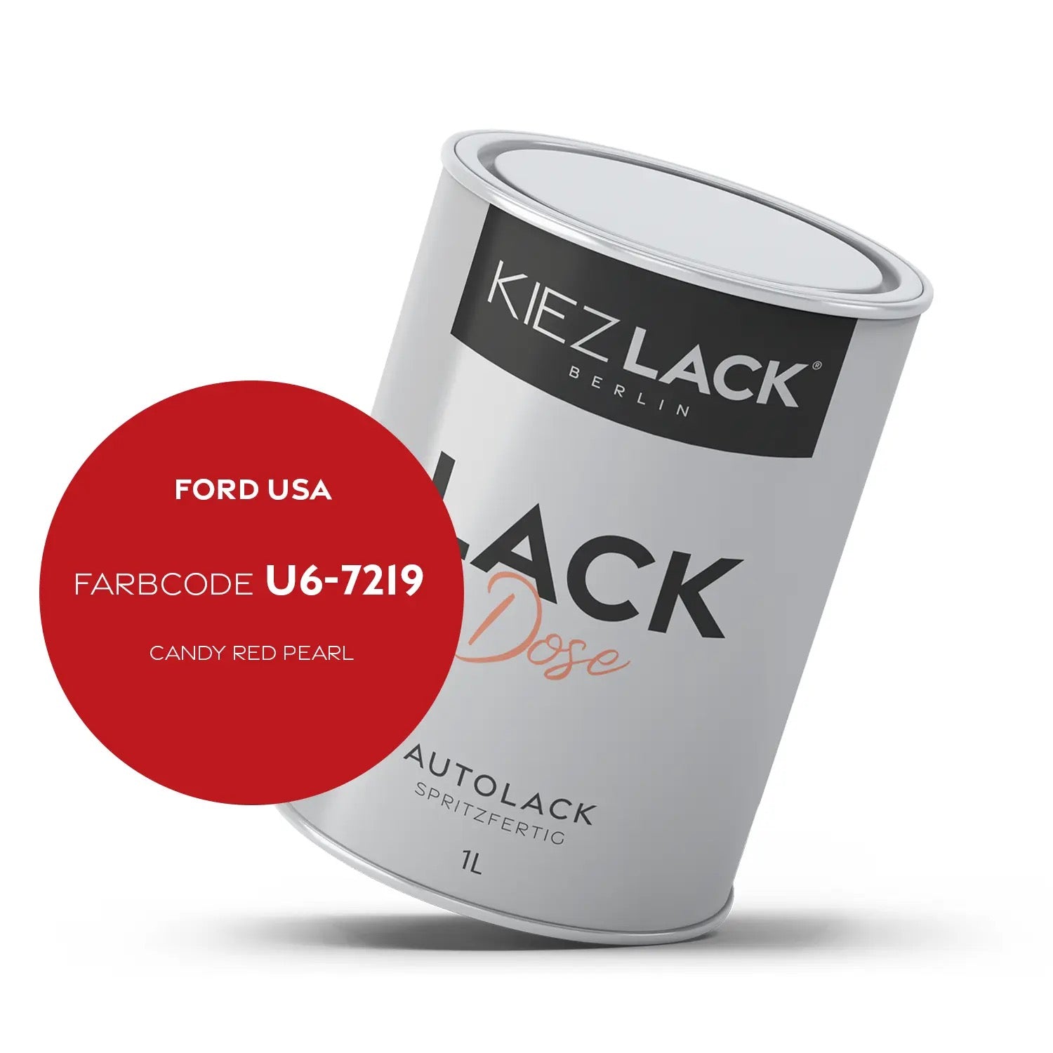Kiezlack 1K Autolack Lackdose Basislack spritzfertig FORD USA U6-7219 CANDY RED PEARL