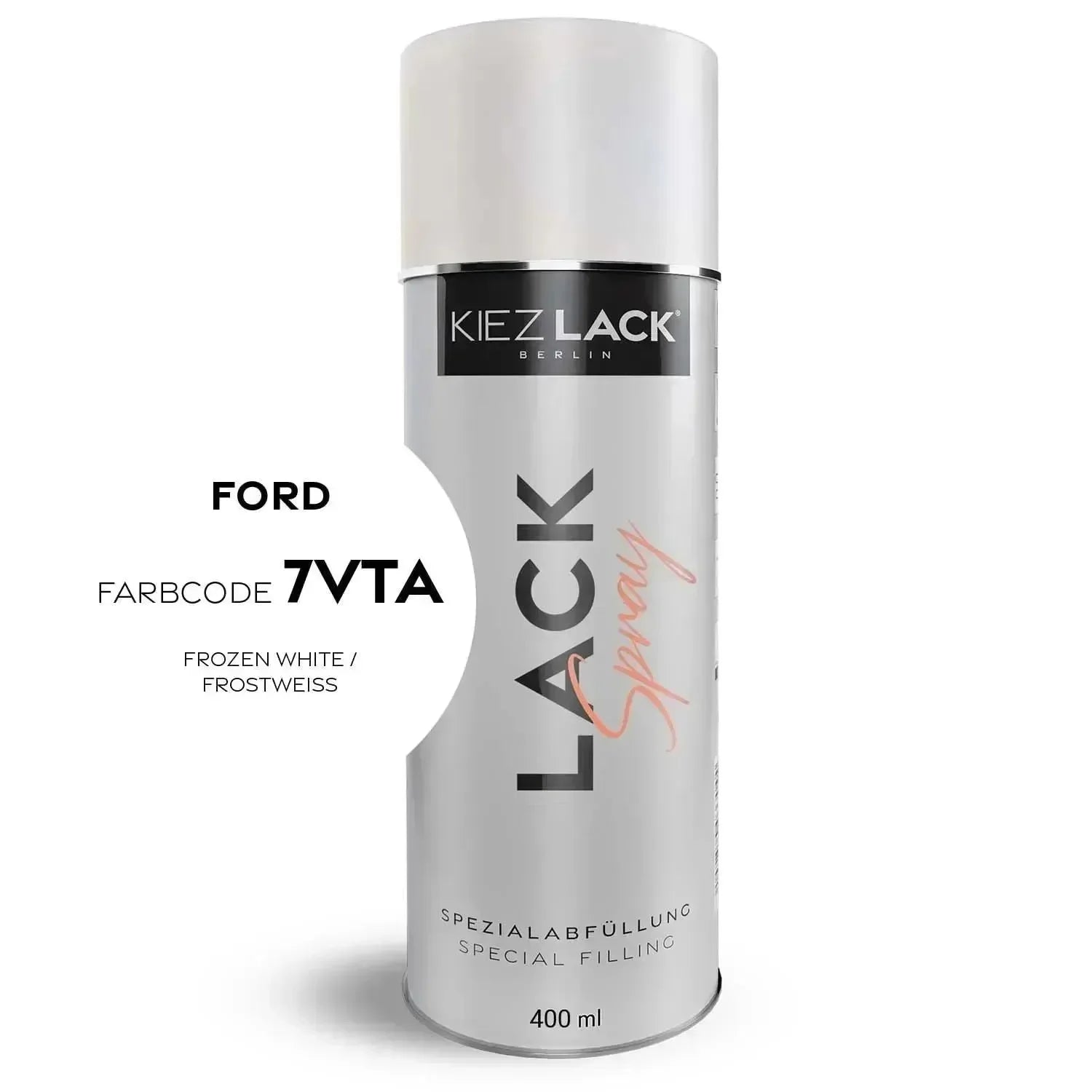 Kiezlack Lackspray Autolack Spraydose FORD 7VTA FROZEN WHITE