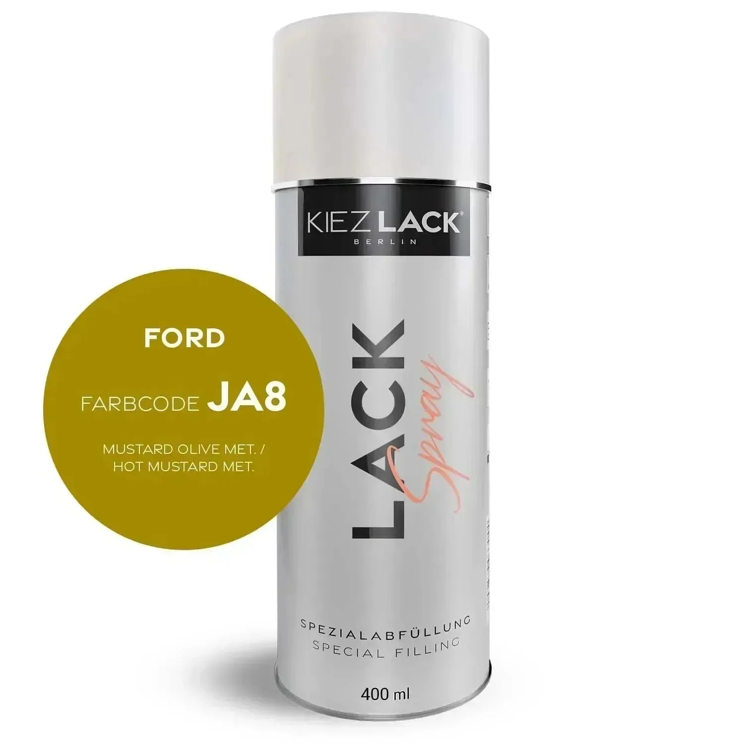 Kiezlack Lackspray Autolack Spraydose FORD JA8 MUSTARD OLIVE MET.