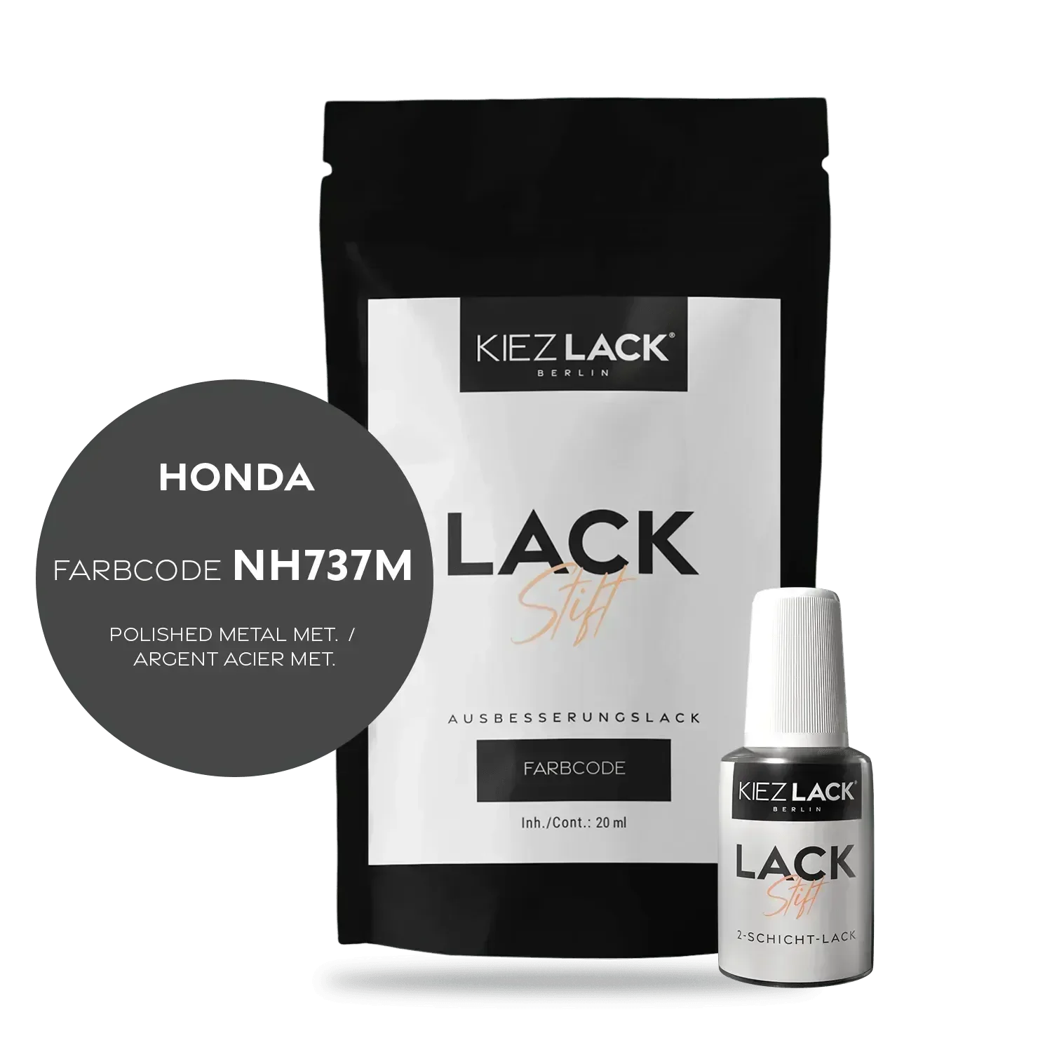 Kiezlack Lackstift Autolack Lackstift HONDA NH737M POLISHED METAL MET.