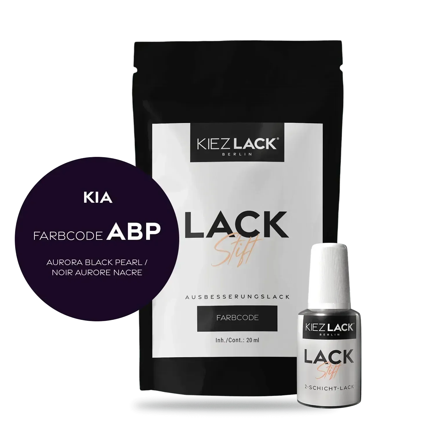 Kiezlack Lackstift Autolack Lackstift KIA ABP AURORA BLACK PEARL
