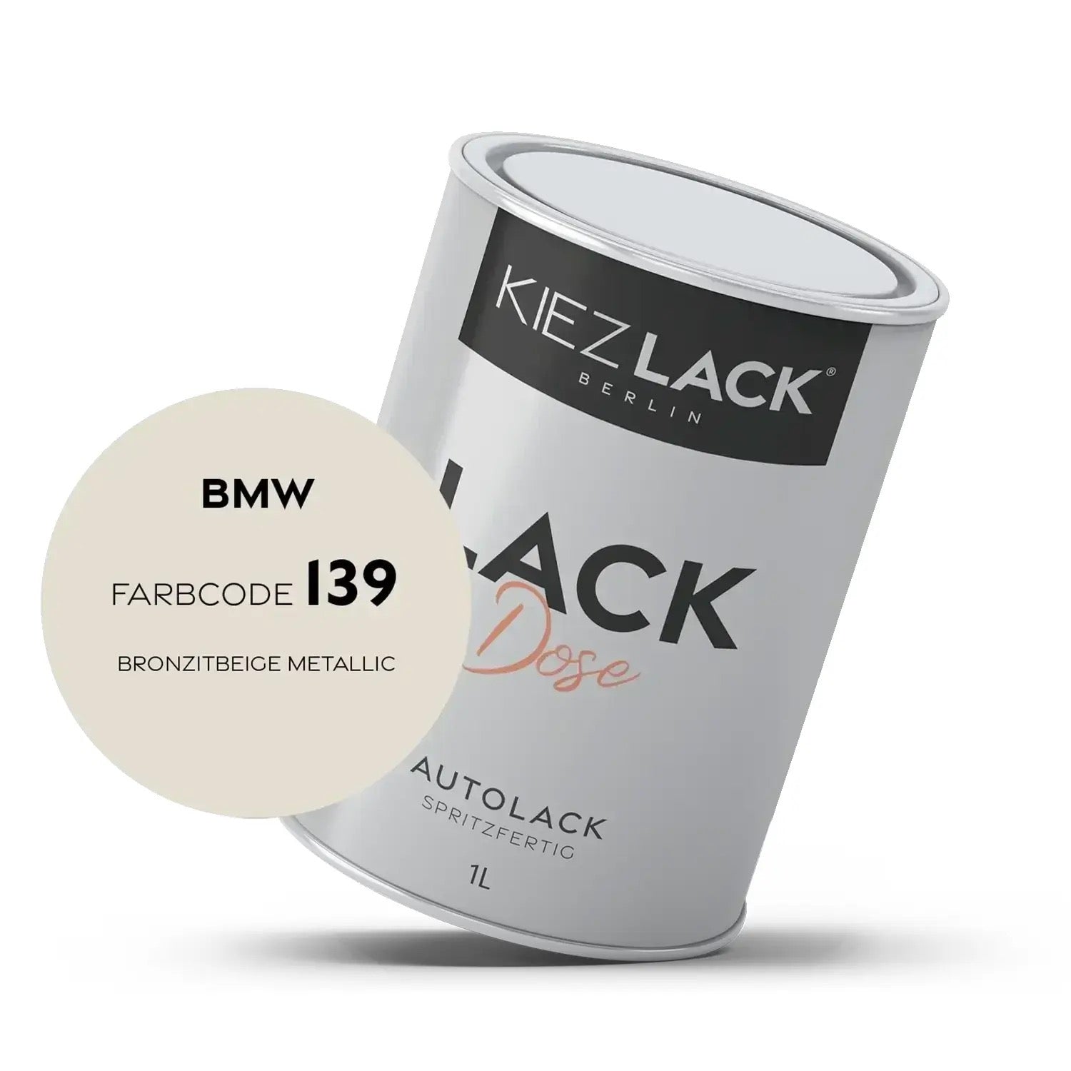Kiezlack 1K Autolack Lackdose Basislack spritzfertig BMW 139 BRONZITBEIGE Metallic