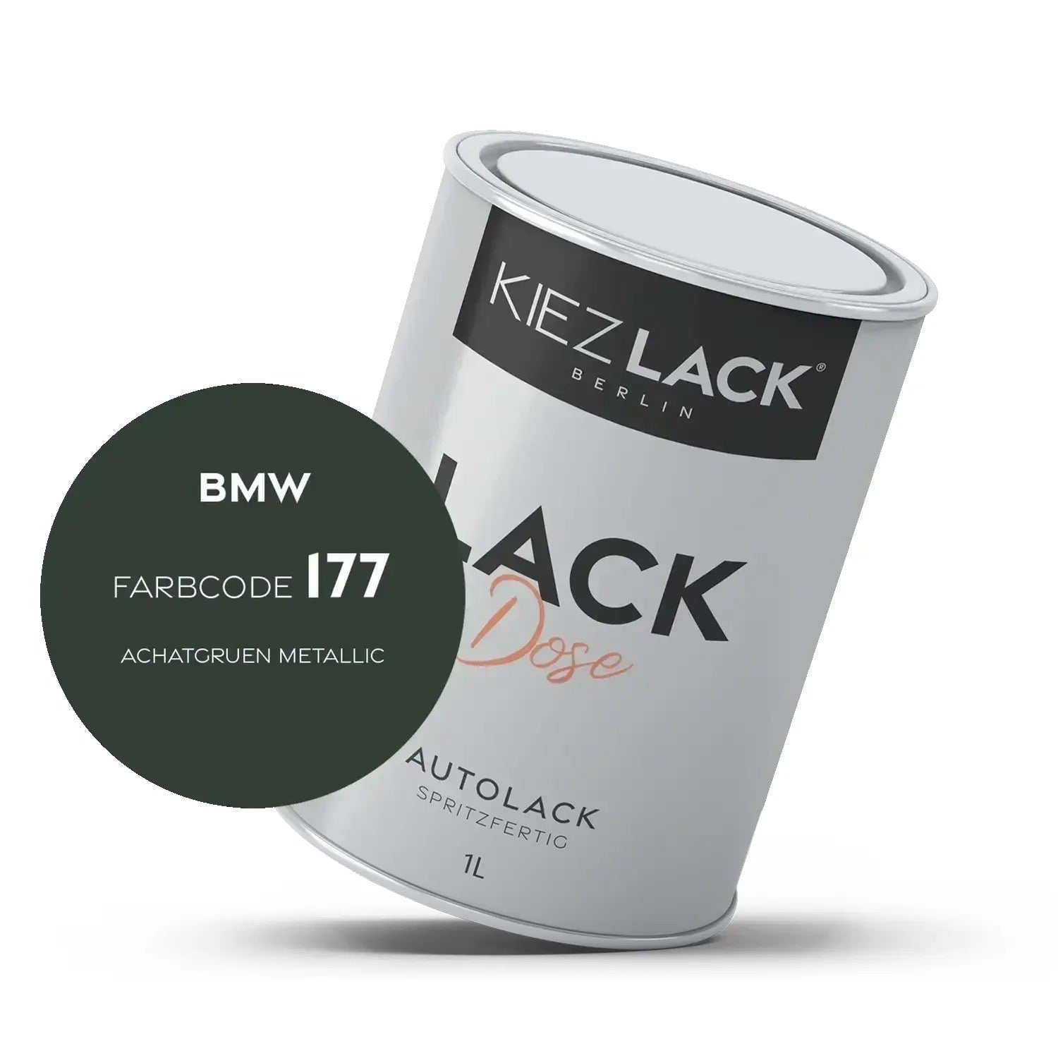 Kiezlack 1K Autolack Lackdose Basislack spritzfertig BMW 177 ACHATGRUEN Metallic