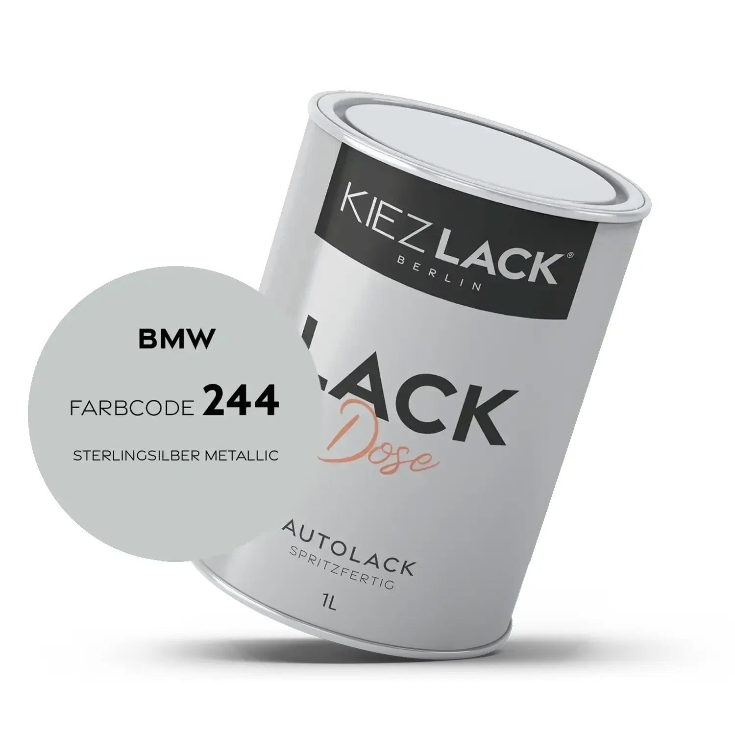 Kiezlack 1K Autolack Lackdose Basislack spritzfertig BMW 244 STERLINGSILBER Metallic