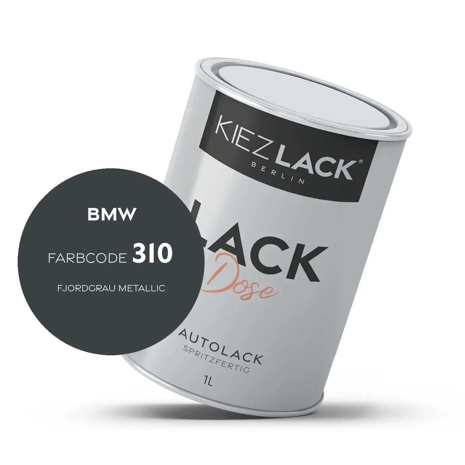 Kiezlack 1K Autolack Lackdose Basislack spritzfertig BMW 310 FJORDGRAU Metallic