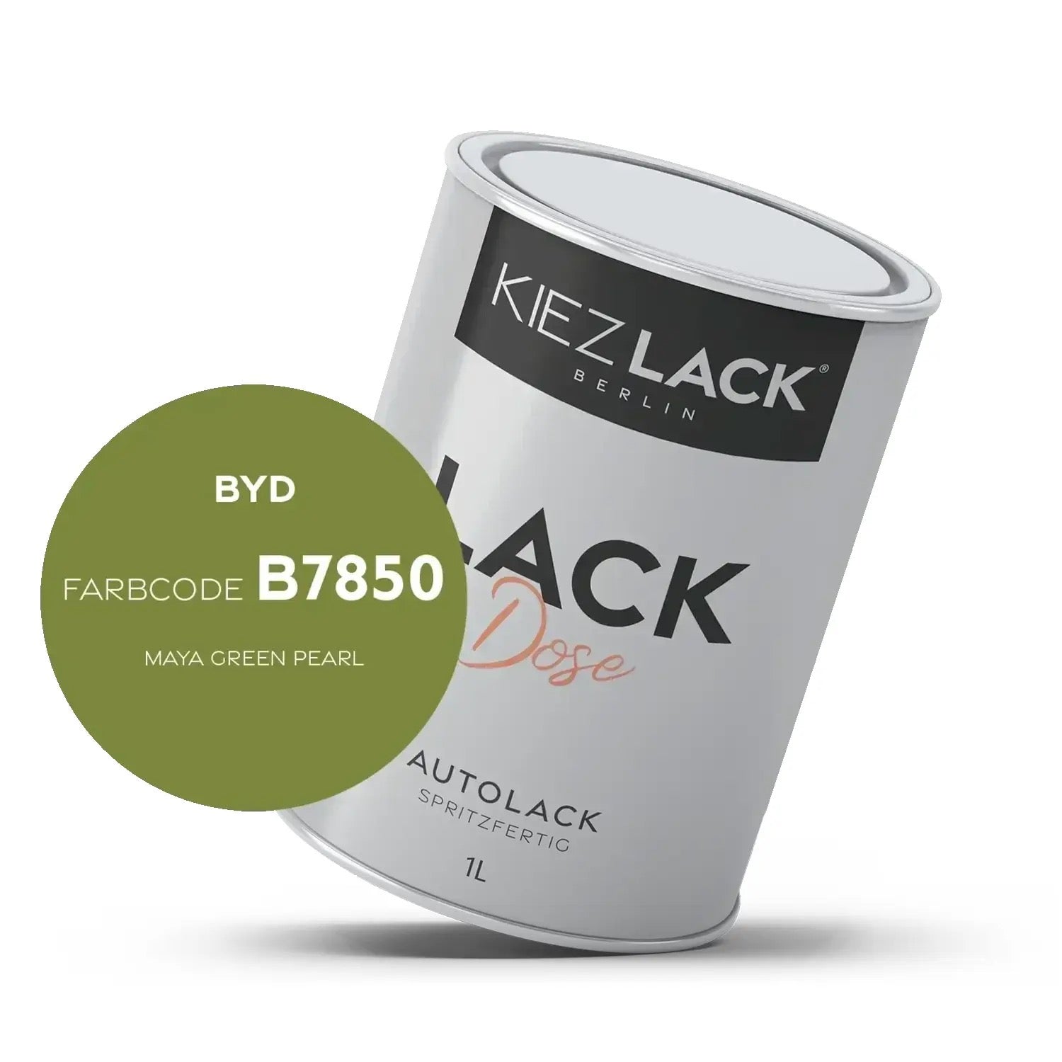 Kiezlack 1K Autolack Lackdose Basislack spritzfertig BYD B7850 MAYA GREEN PEARL