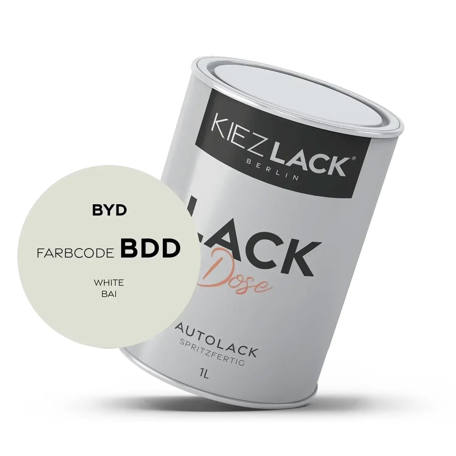 Kiezlack 1K Autolack Lackdose Basislack spritzfertig BYD BDD WHITE