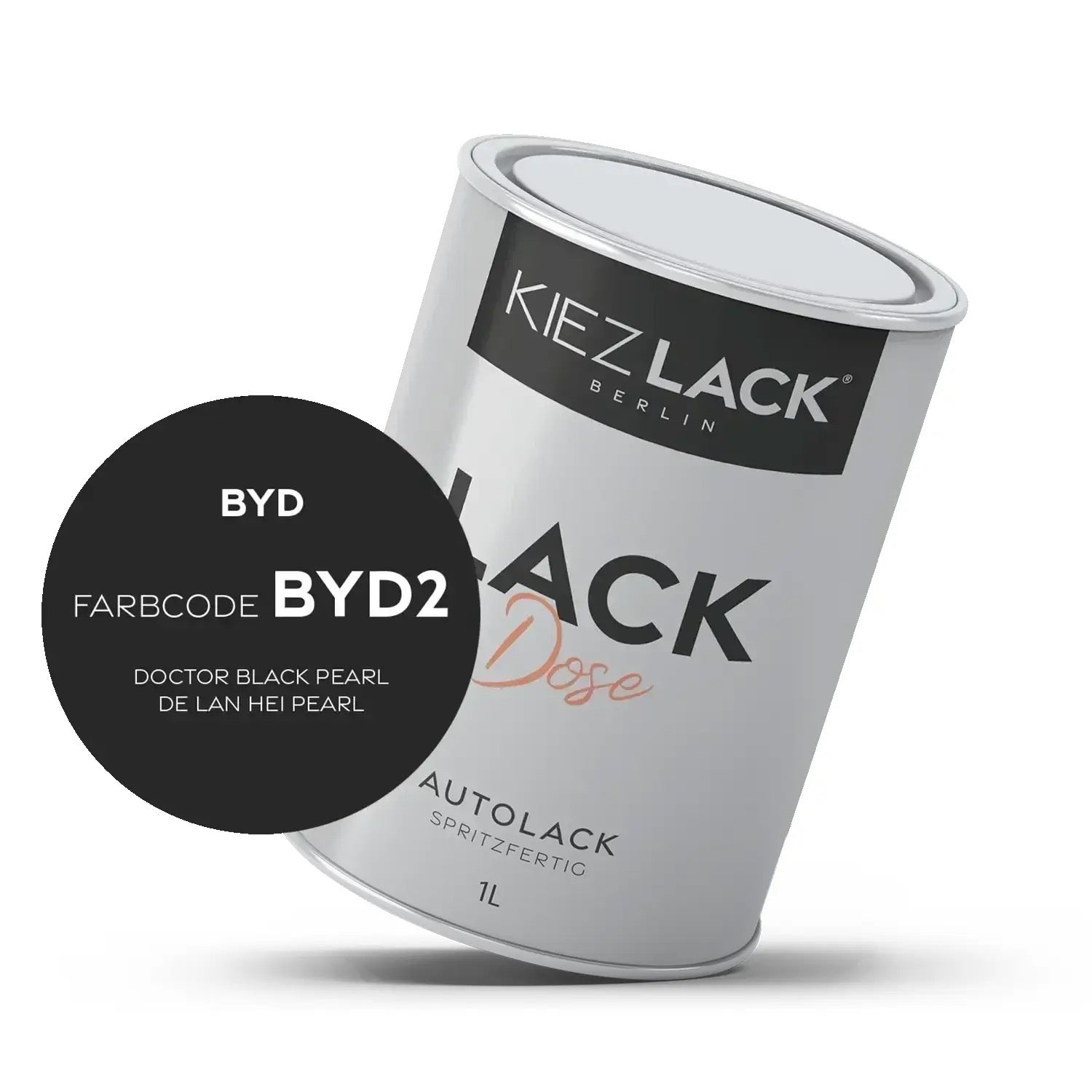 Kiezlack 1K Autolack Lackdose Basislack spritzfertig BYD BYD2 DOCTOR BLACK PEARL