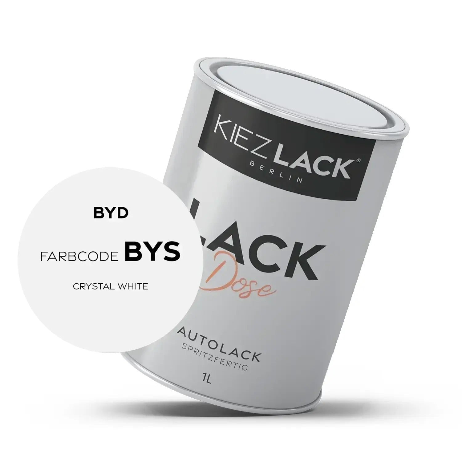 Kiezlack 1K Autolack Lackdose Basislack spritzfertig BYD BYS2 CRYSTAL SILVER MET.