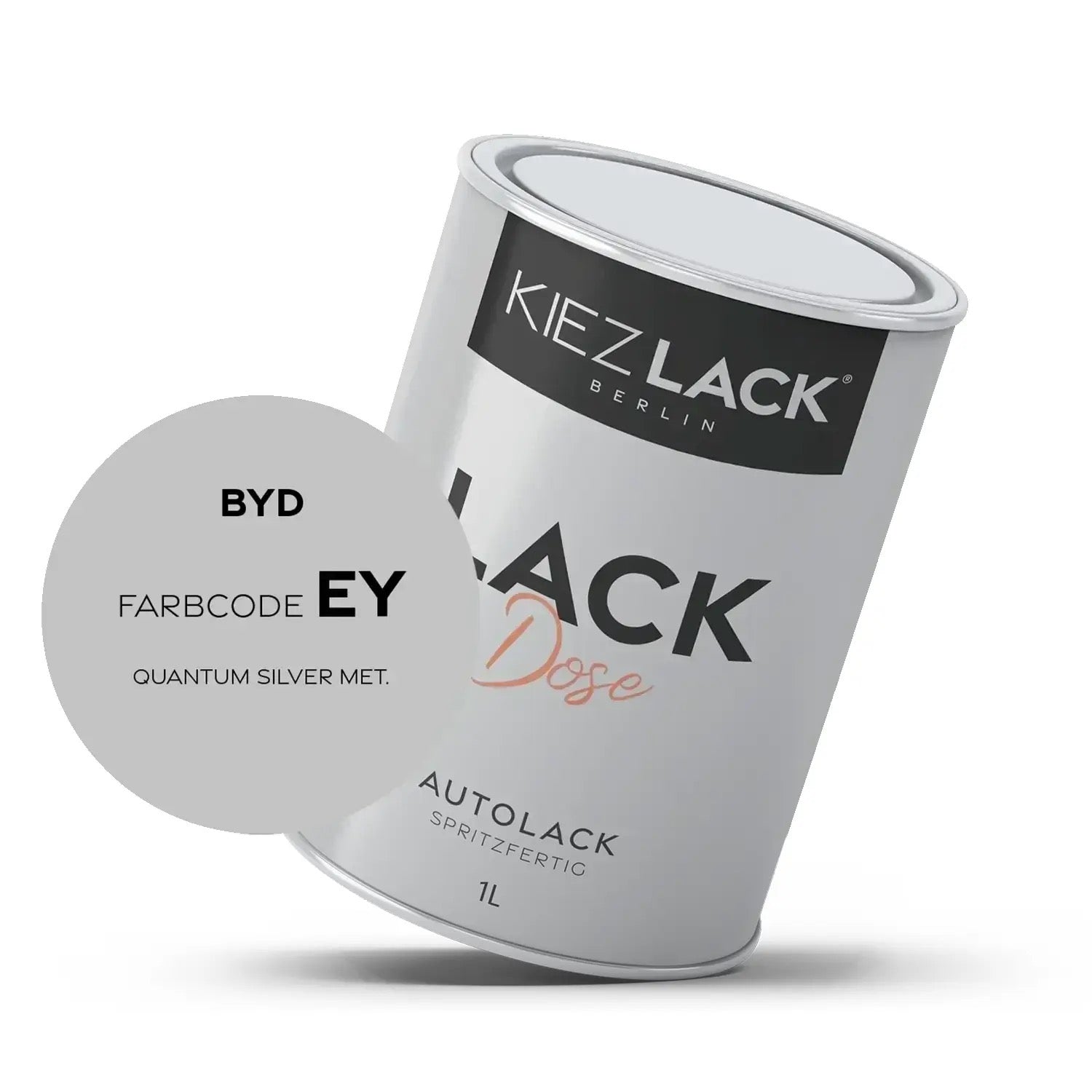 Kiezlack 1K Autolack Lackdose Basislack spritzfertig BYD EY QUANTUM SILVER MET.