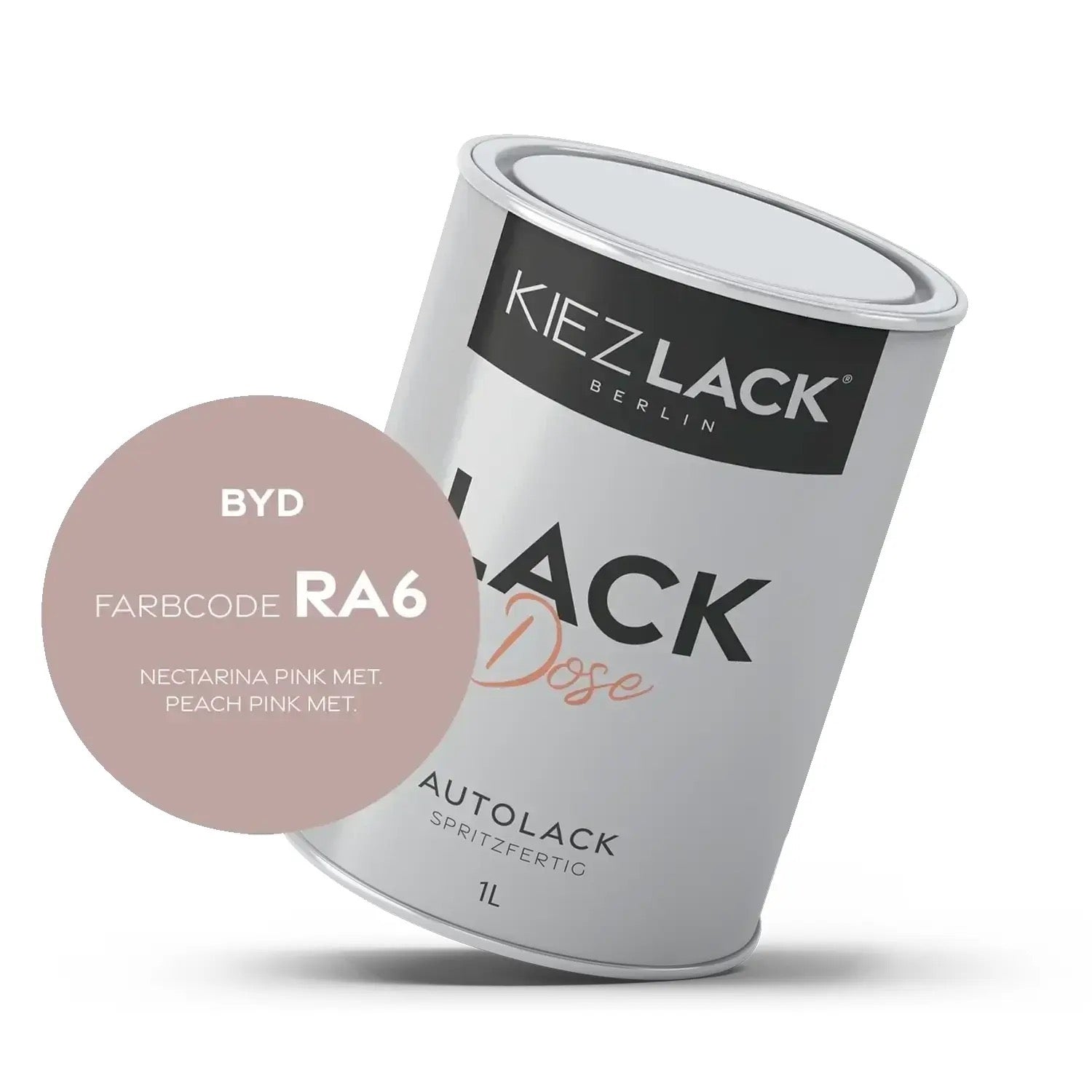 Kiezlack 1K Autolack Lackdose Basislack spritzfertig BYD RA6 NECTARINA PINK MET.