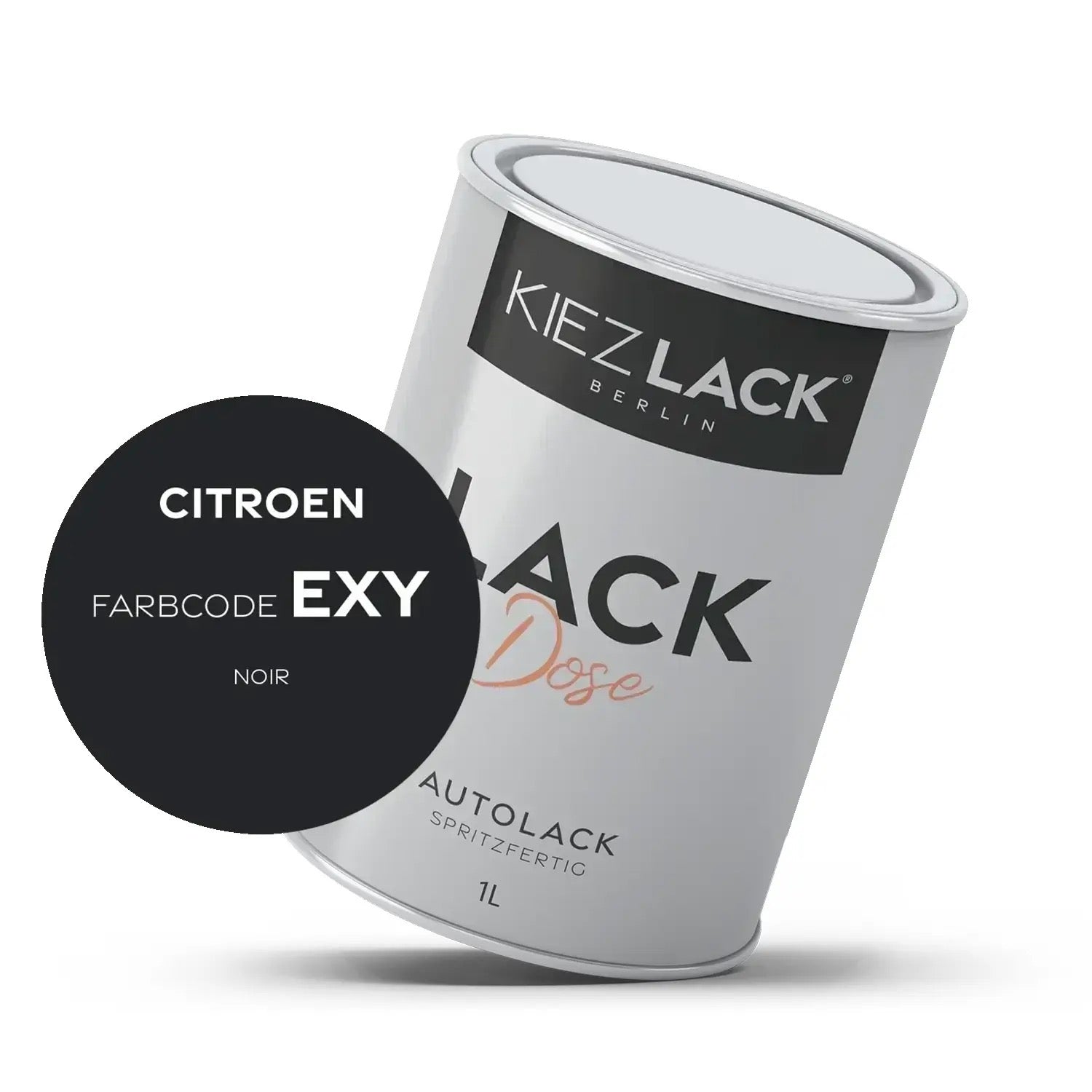 Kiezlack 1K Autolack Lackdose Basislack spritzfertig Peugeot EXY NOIR ONYX