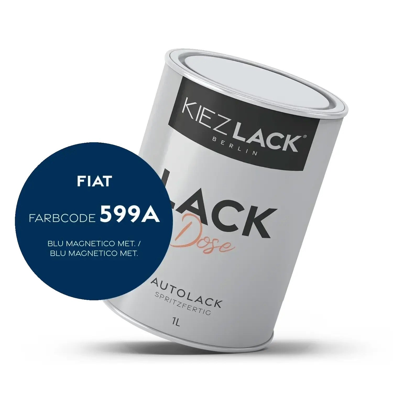 Kiezlack 1K Autolack Lackdose Basislack spritzfertig FIAT 599A BLU MAGNETICO MET.