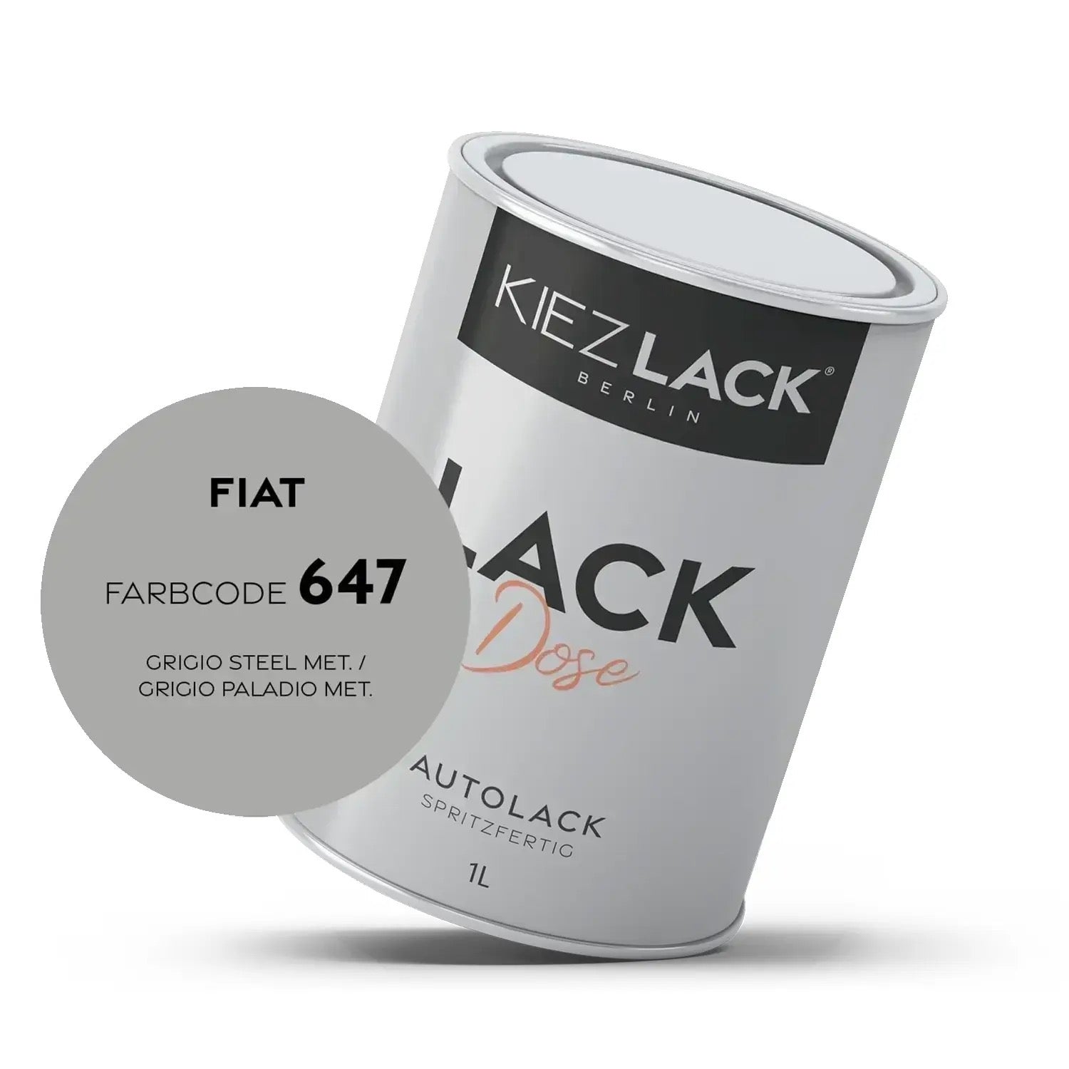 Kiezlack 1K Autolack Lackdose Basislack spritzfertig Renault 647 GRIS TITANE MET.