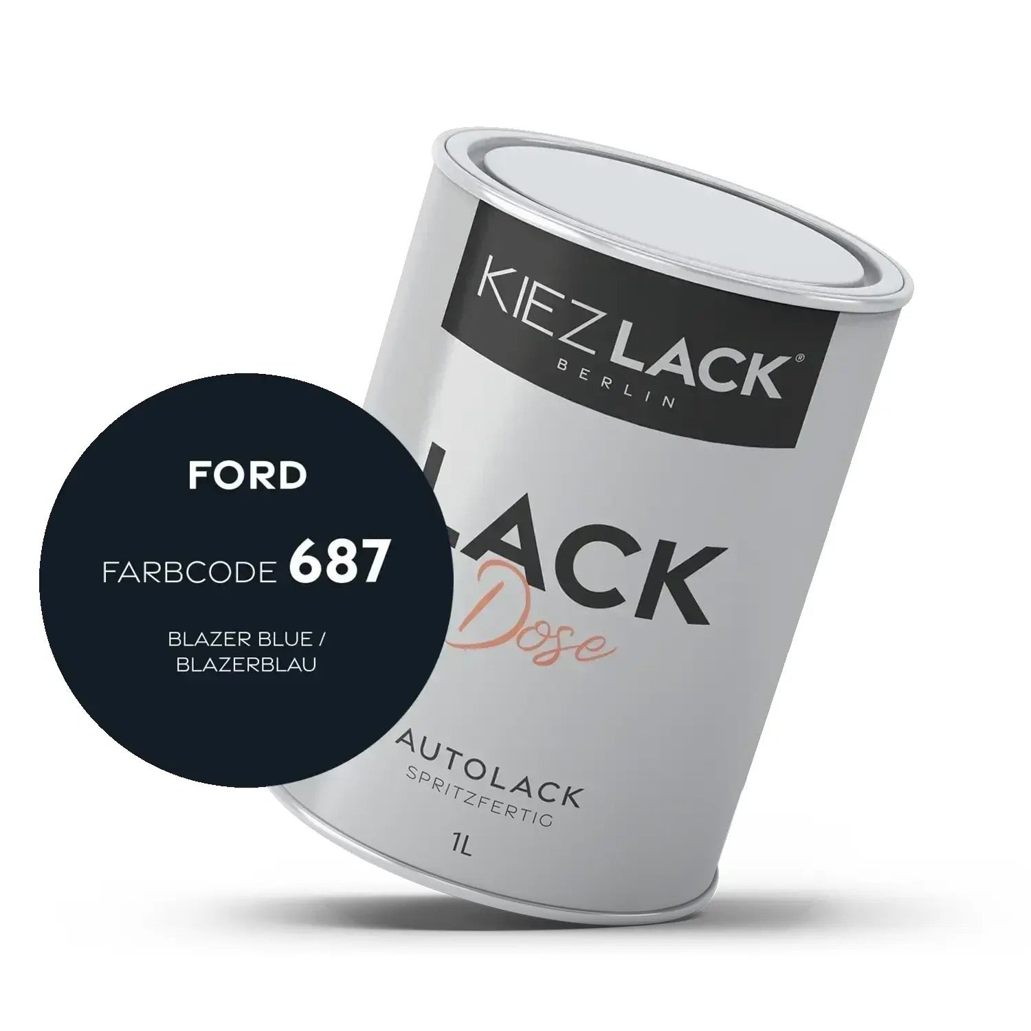 Kiezlack 1K Autolack Lackdose Basislack spritzfertig FORD 687 BLAZER BLUE