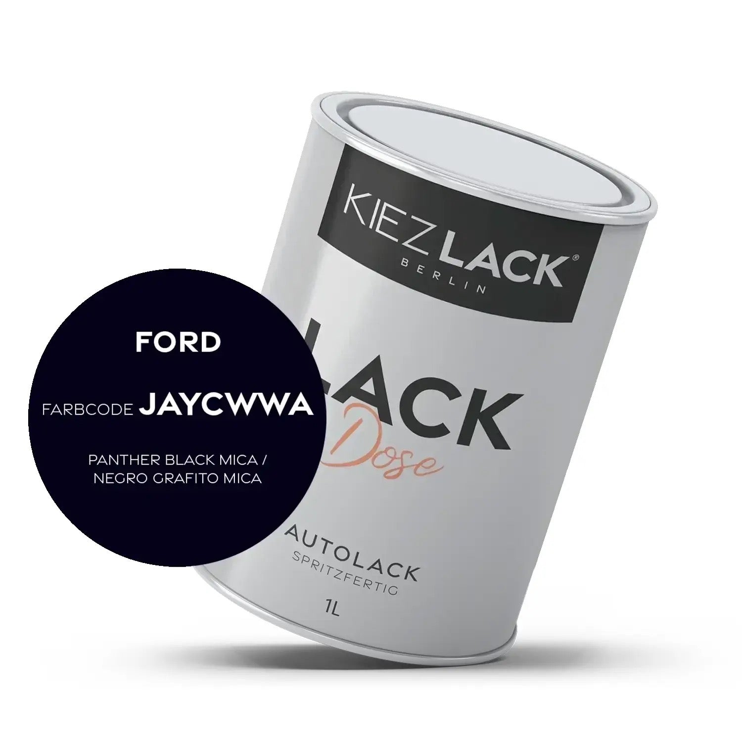 Kiezlack 1K Autolack Lackdose Basislack spritzfertig FORD JAYCWWA PANTHER BLACK MICA