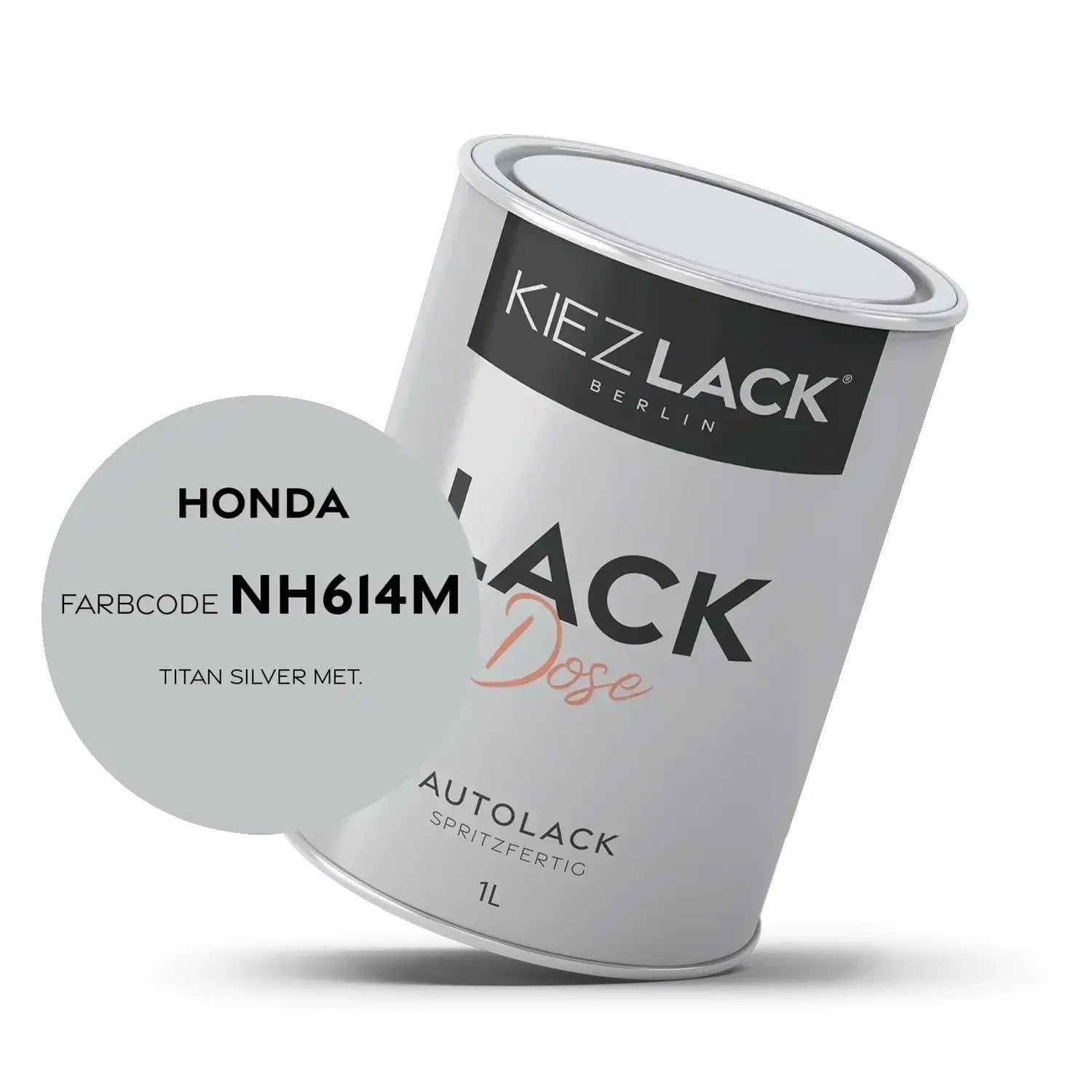 Kiezlack 1K Autolack Lackdose Basislack spritzfertig HONDA NH614M TITAN SILVER MET.