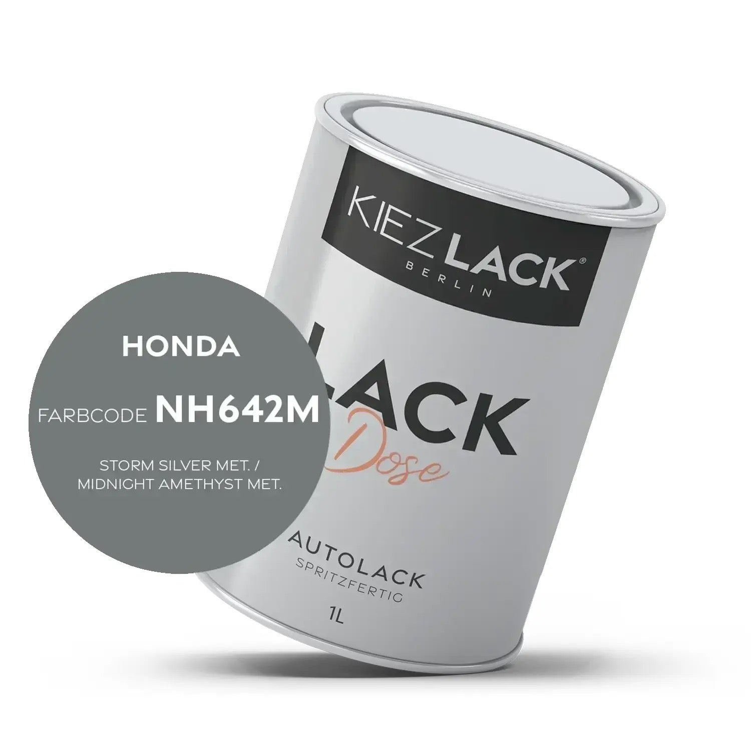 Kiezlack 1K Autolack Lackdose Basislack spritzfertig HONDA NH642M STORM SILVER MET.