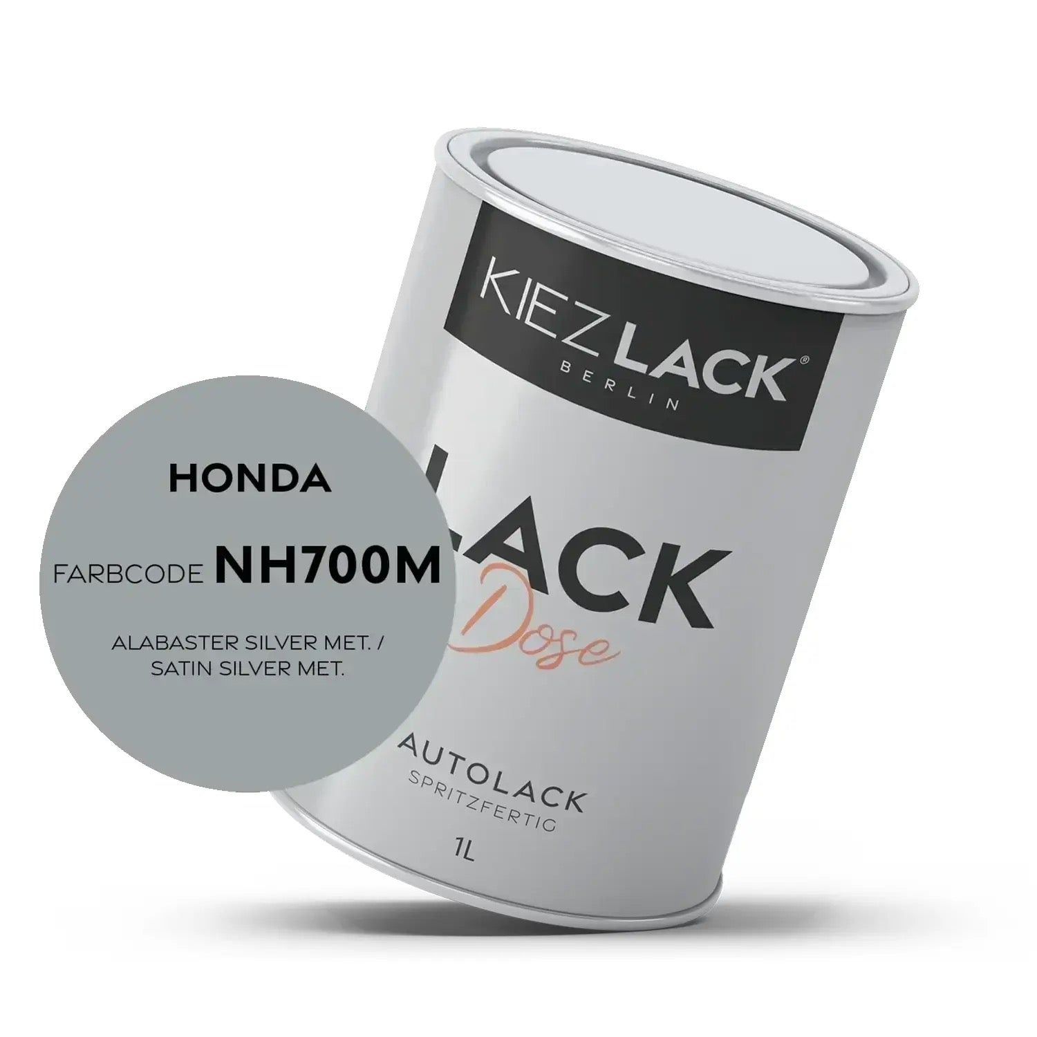 Kiezlack 1K Autolack Lackdose Basislack spritzfertig HONDA NH700M ALABASTER SILVER MET.