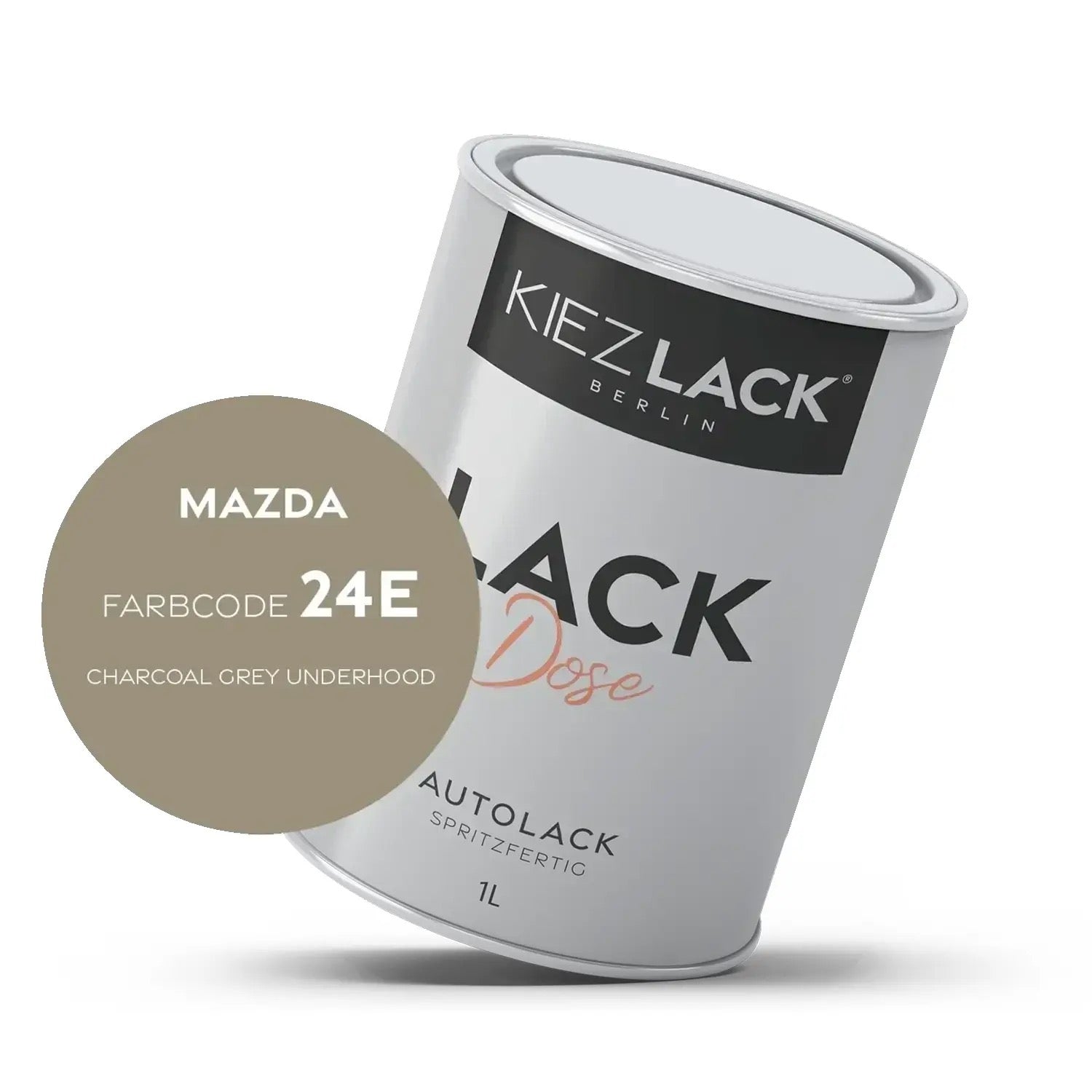 Kiezlack 1K Autolack Lackdose Basislack spritzfertig MAZDA 24E CHARCOAL GREY UNDERHOOD
