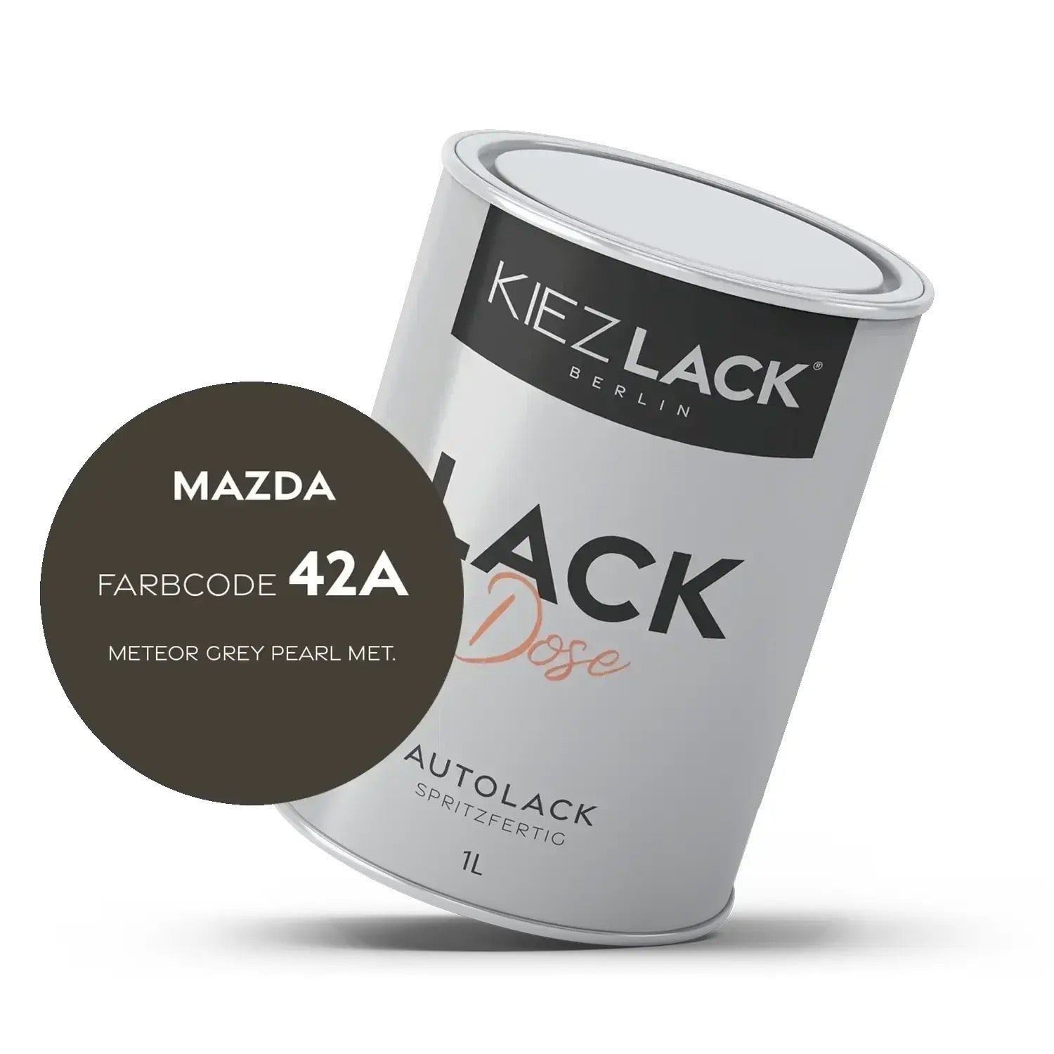 Kiezlack 1K Autolack Lackdose Basislack spritzfertig MAZDA 42A METEOR GREY PEARL MET.
