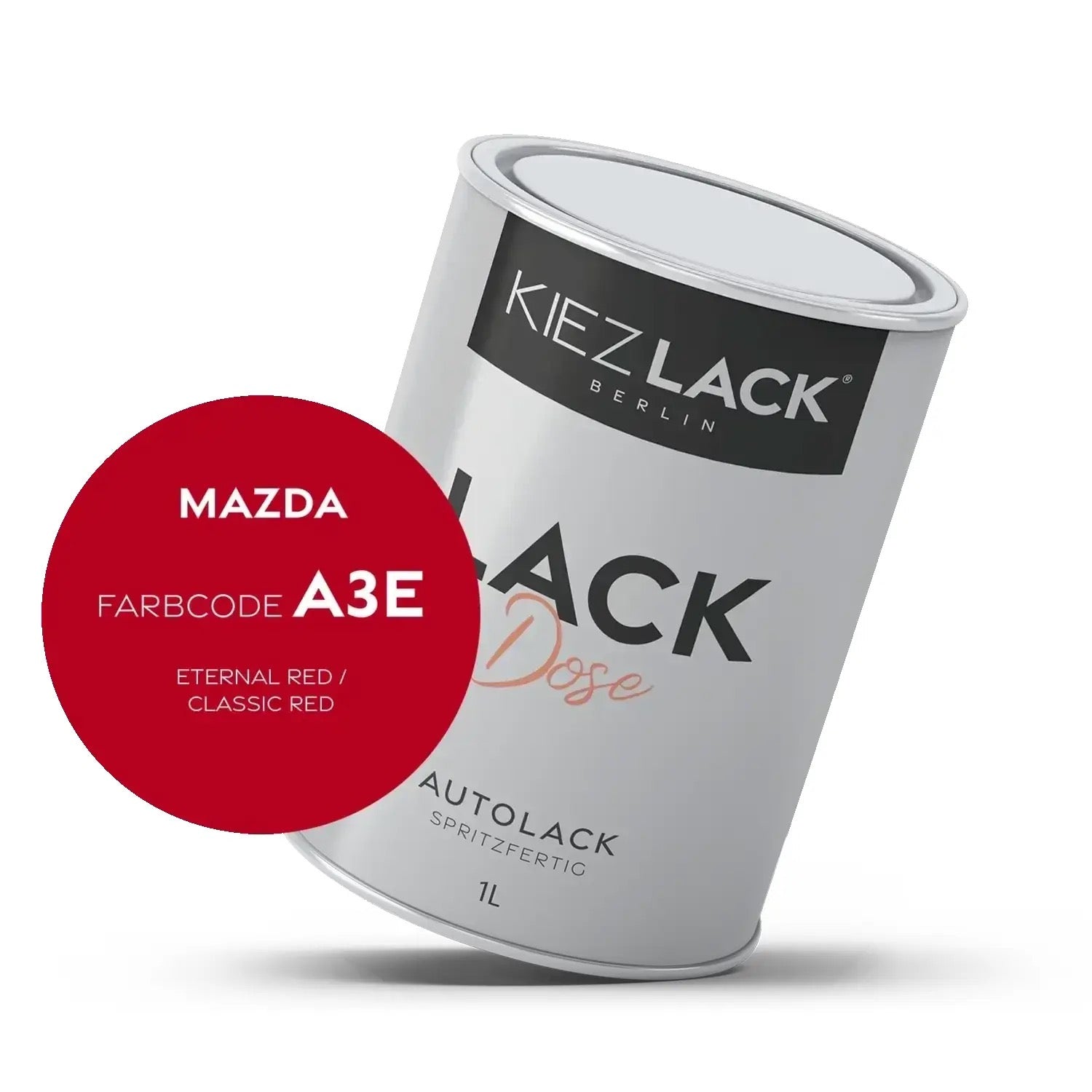Kiezlack 1K Autolack Lackdose Basislack spritzfertig MAZDA A3E ETERNAL RED