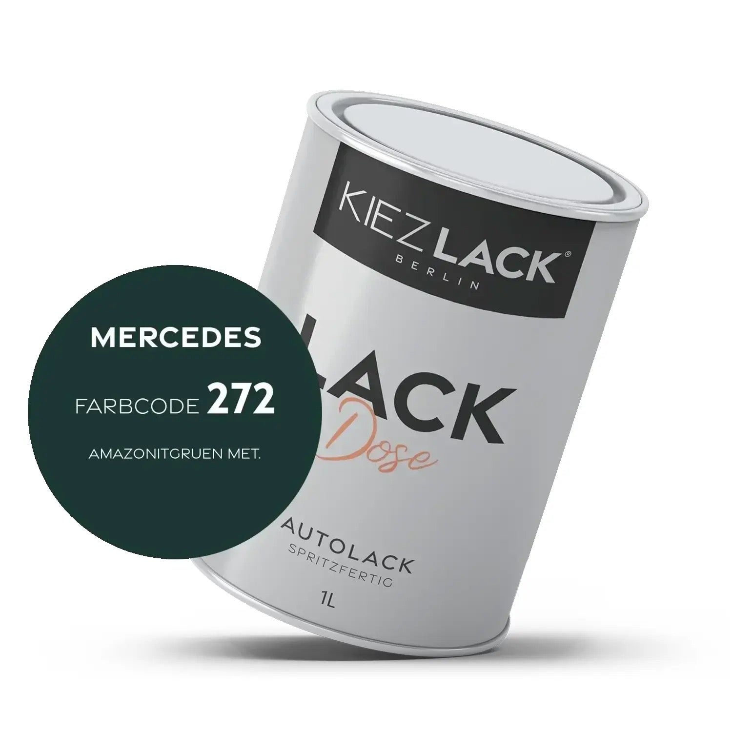 Kiezlack 1K Autolack Lackdose Basislack spritzfertig MERCEDES 272 AMAZONITGRUEN MET.