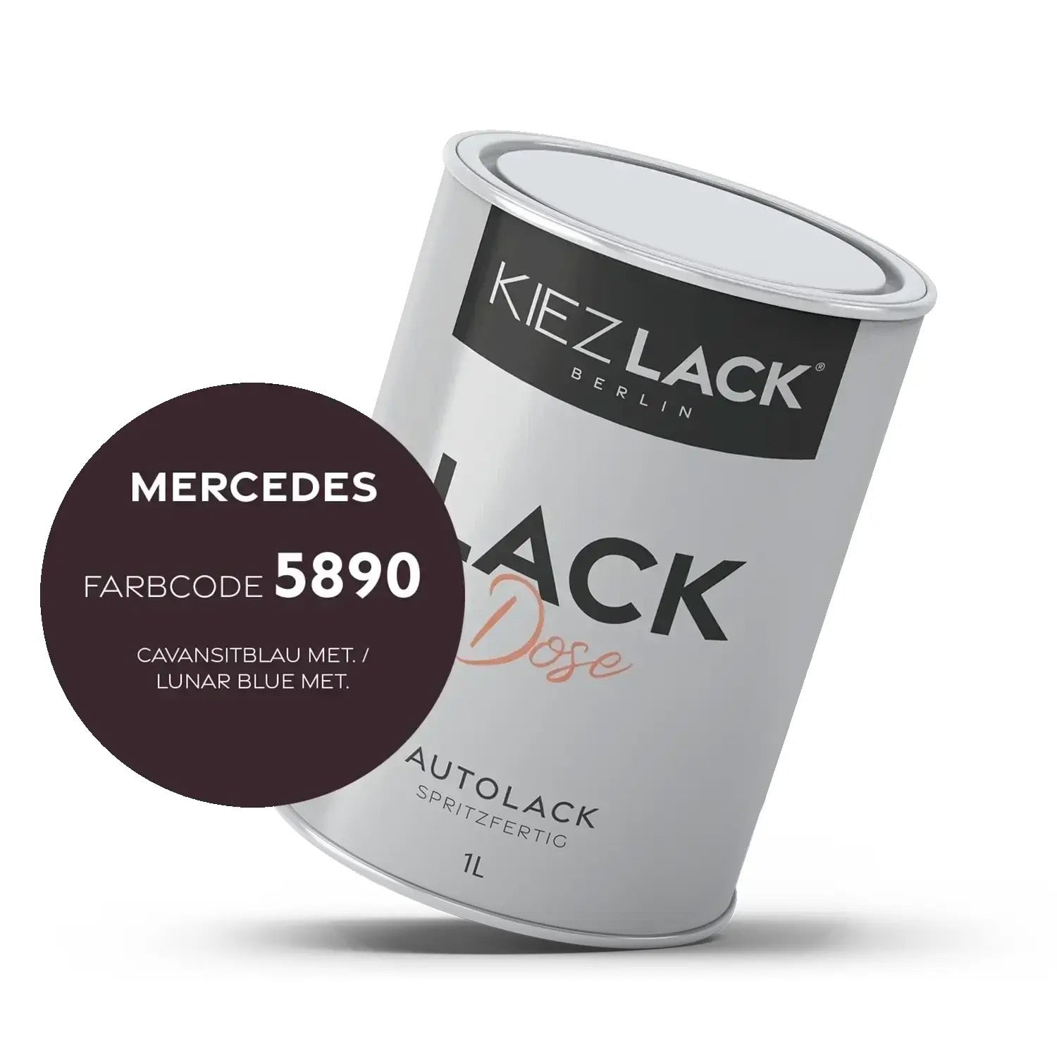 Kiezlack 1K Autolack Lackdose Basislack spritzfertig MERCEDES 589 JUPITERROT