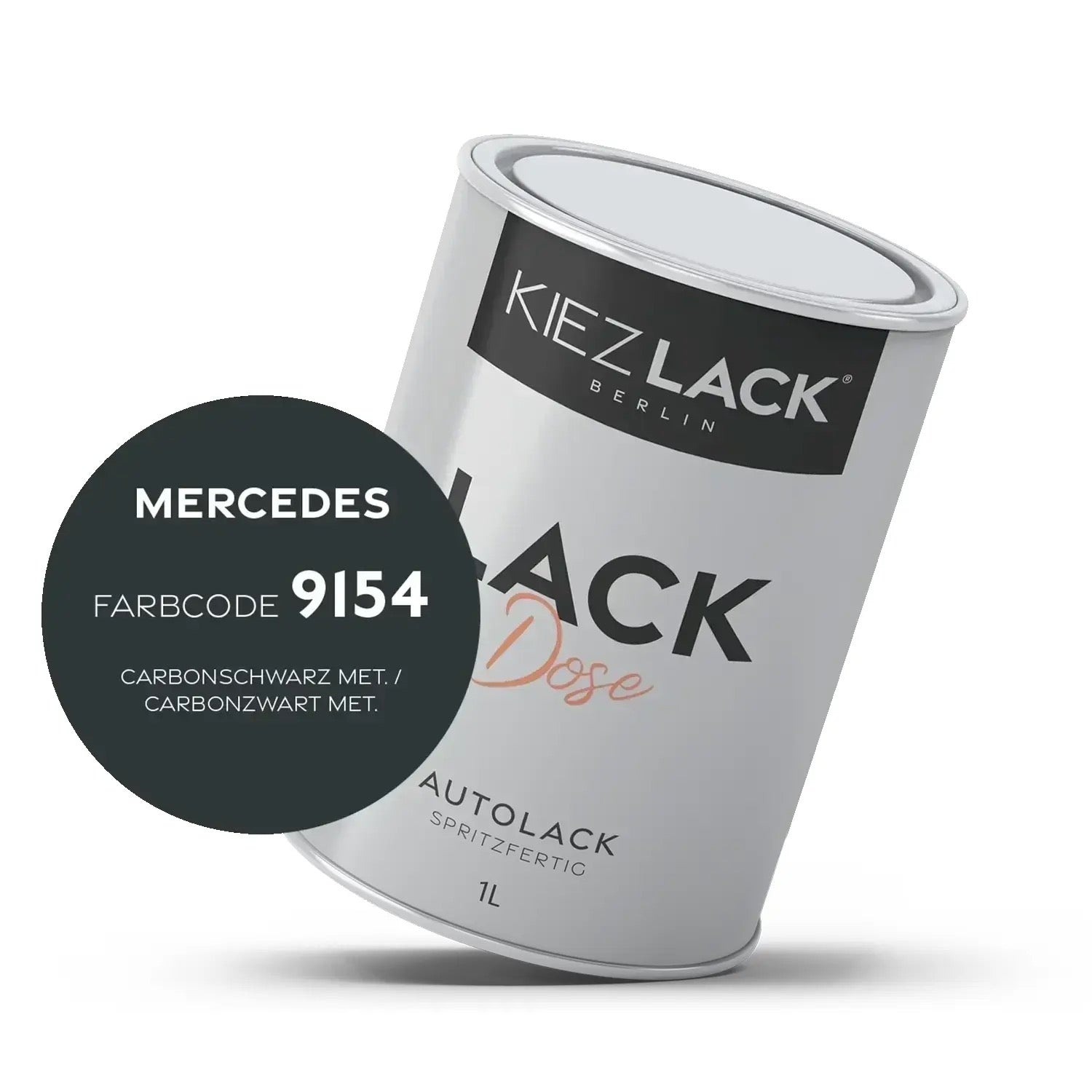 Kiezlack 1K Autolack Lackdose Basislack spritzfertig Skoda 9154 SATIN GREY MET.