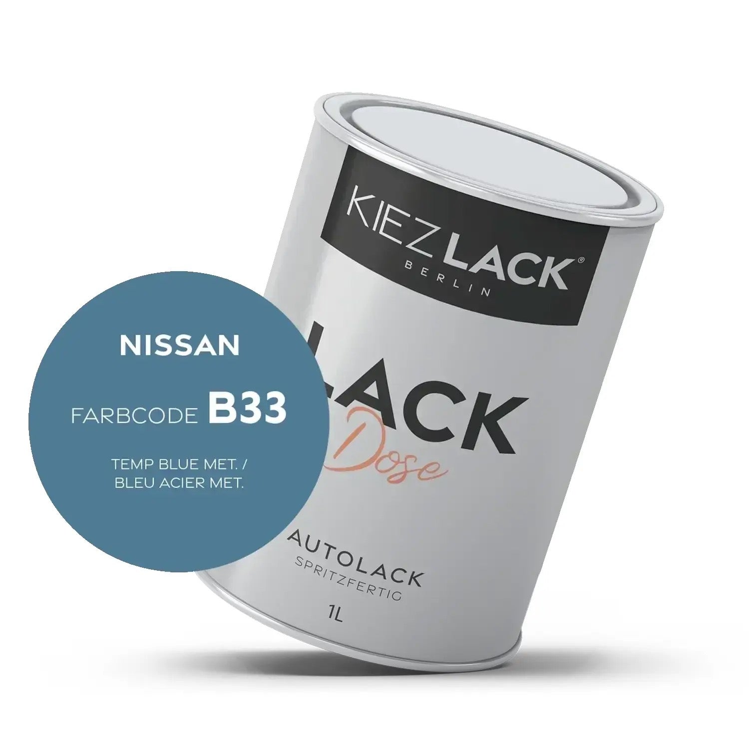 Kiezlack 1K Autolack Lackdose Basislack spritzfertig NISSAN B33 TEMP BLUE MET.