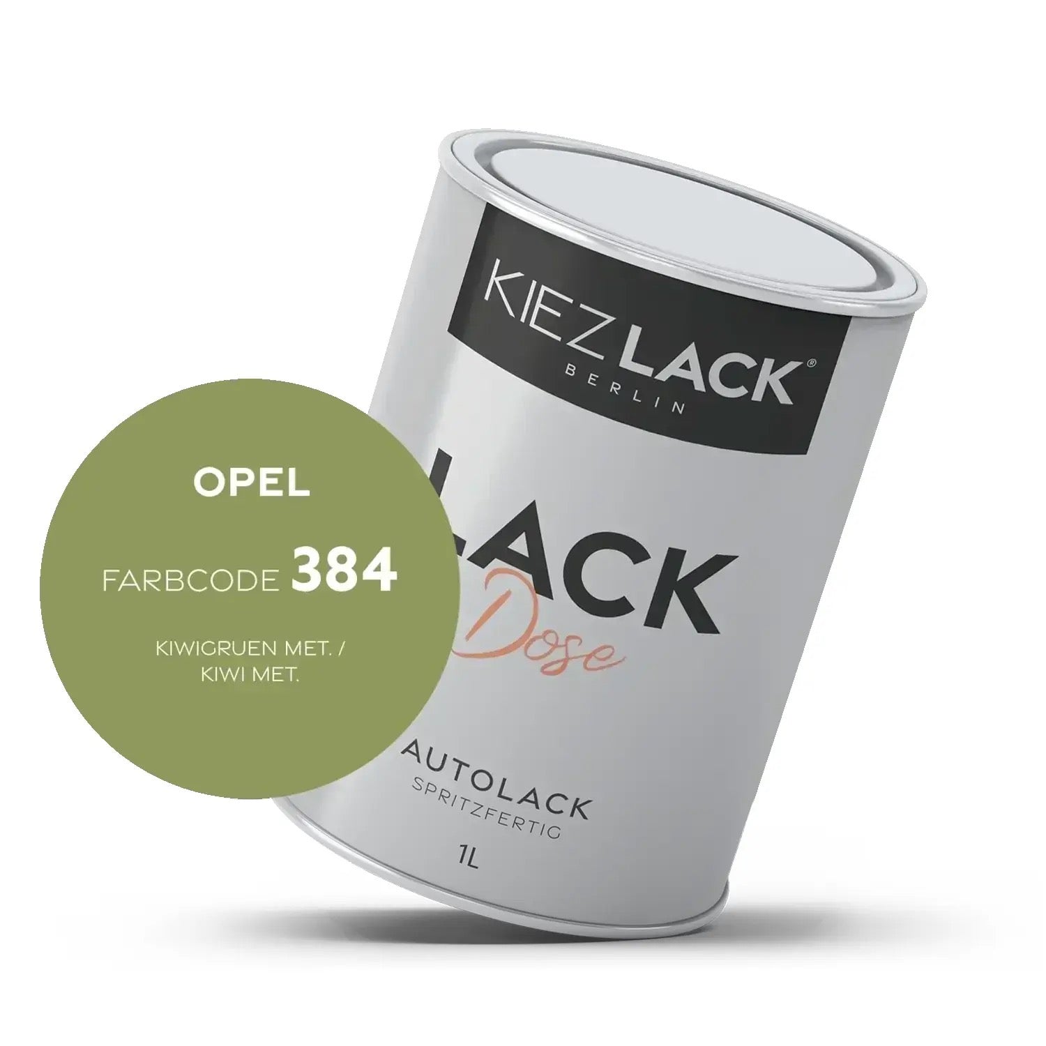 Kiezlack 1K Autolack Lackdose Basislack spritzfertig OPEL 384 KIWIGRUEN MET.