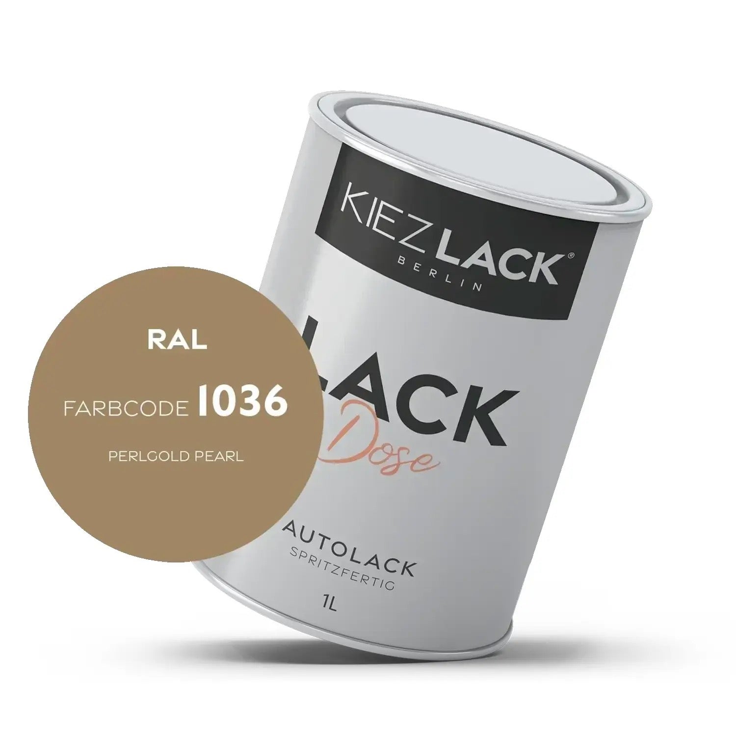 Kiezlack 1K Autolack Lackdose Basislack spritzfertig RAL 1036 PERLGOLD PEARL