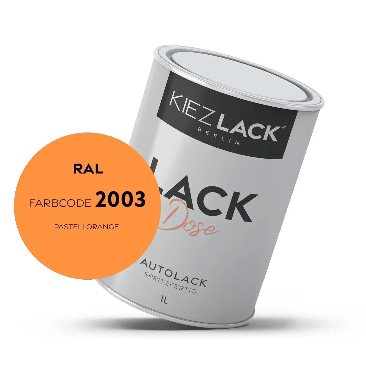 Kiezlack 1K Autolack Lackdose Basislack spritzfertig RAL 2003 PASTELLORANGE