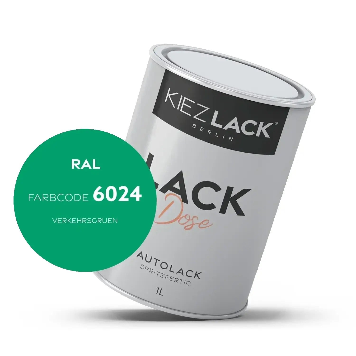 Kiezlack 1K Autolack Lackdose Basislack spritzfertig RAL 6024 VERKEHRSGRUEN