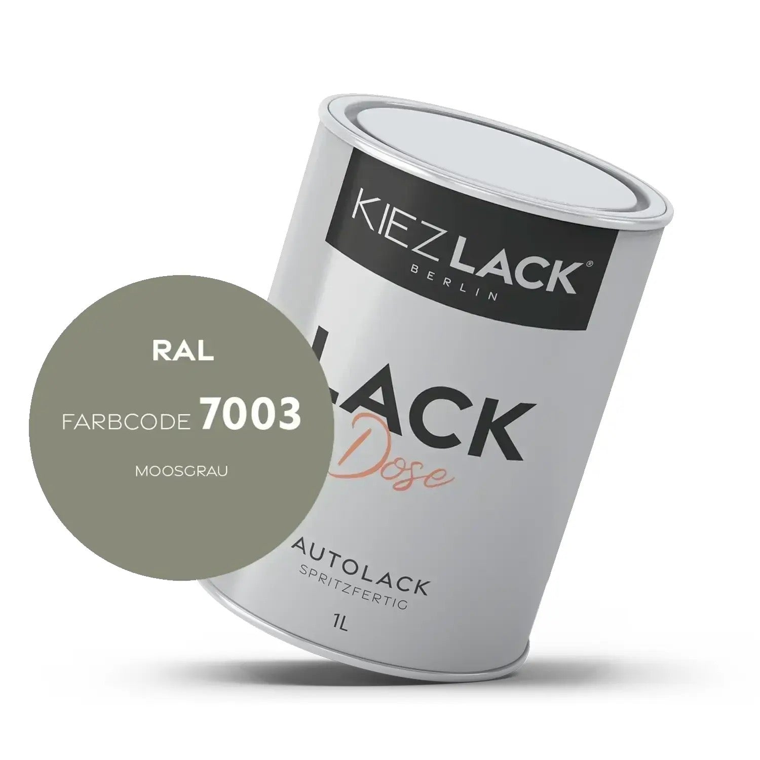 Kiezlack 1K Autolack Lackdose Basislack spritzfertig RAL 7003 MOOSGRAU
