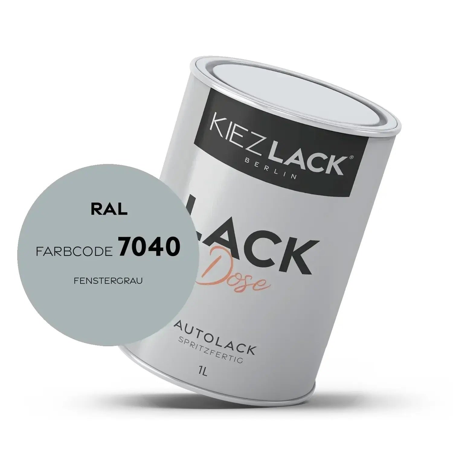 Kiezlack 1K Autolack Lackdose Basislack spritzfertig RAL 7040 FENSTERGRAU