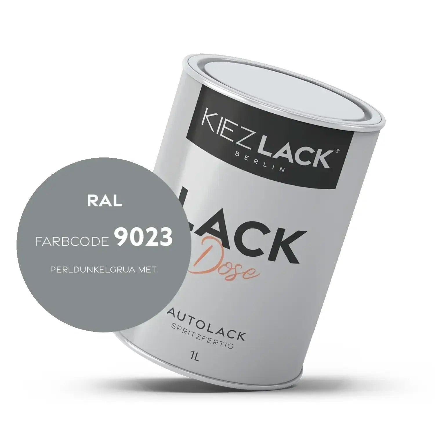 Kiezlack 1K Autolack Lackdose Basislack spritzfertig RAL 9023 PERLDUNKELGRUA MET.